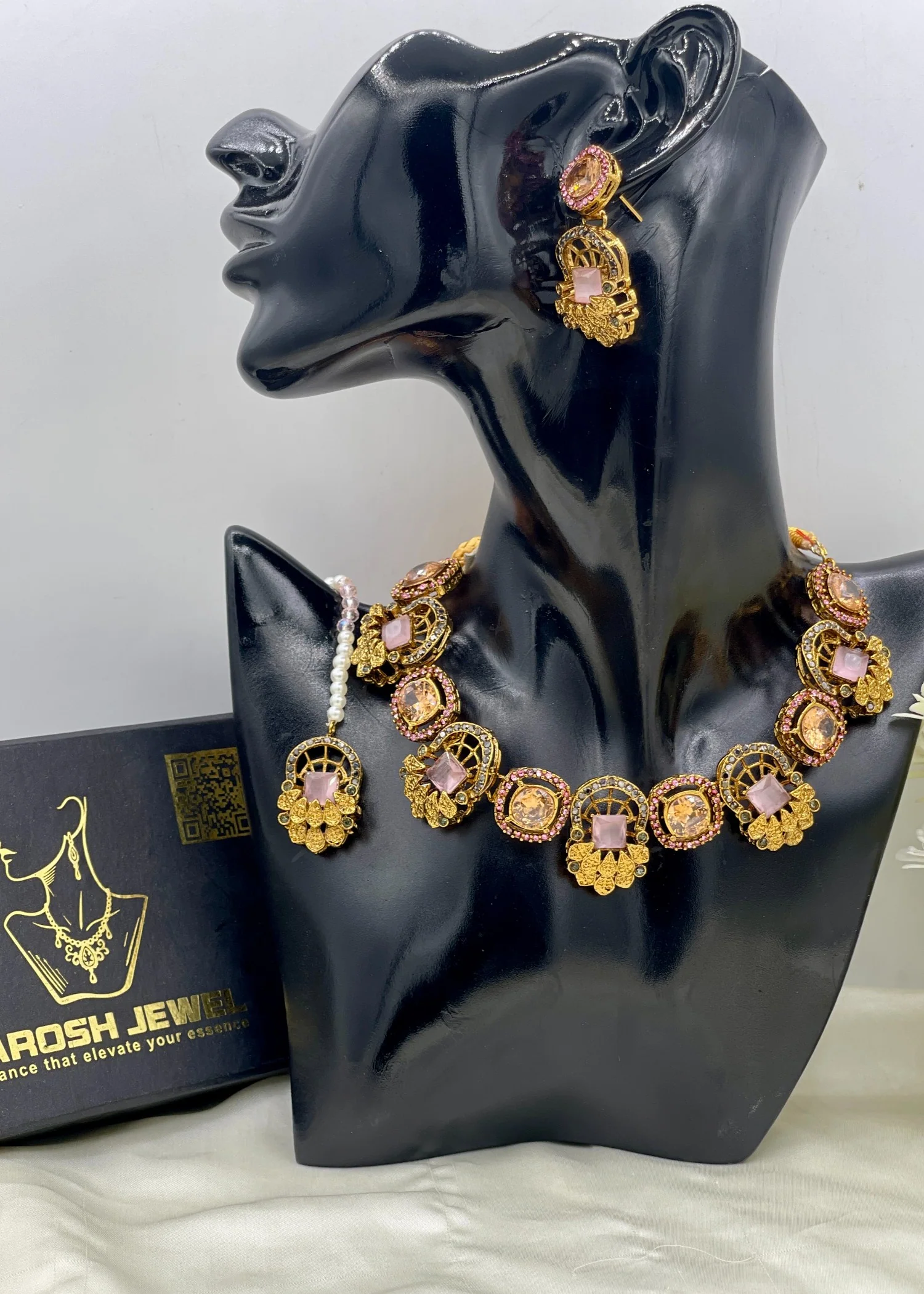 Jewelry Set in Purple Color by - Trendy Women Jewelry Set DKO5373 - view 2