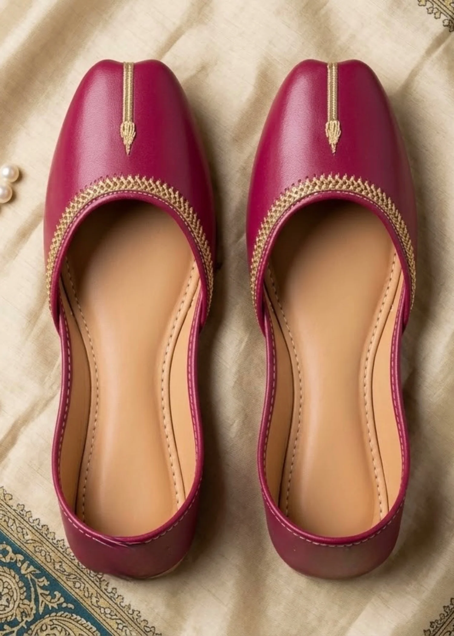 Khussa in Hot pink by - High Quality Women Khussa YMN2694 - view 2