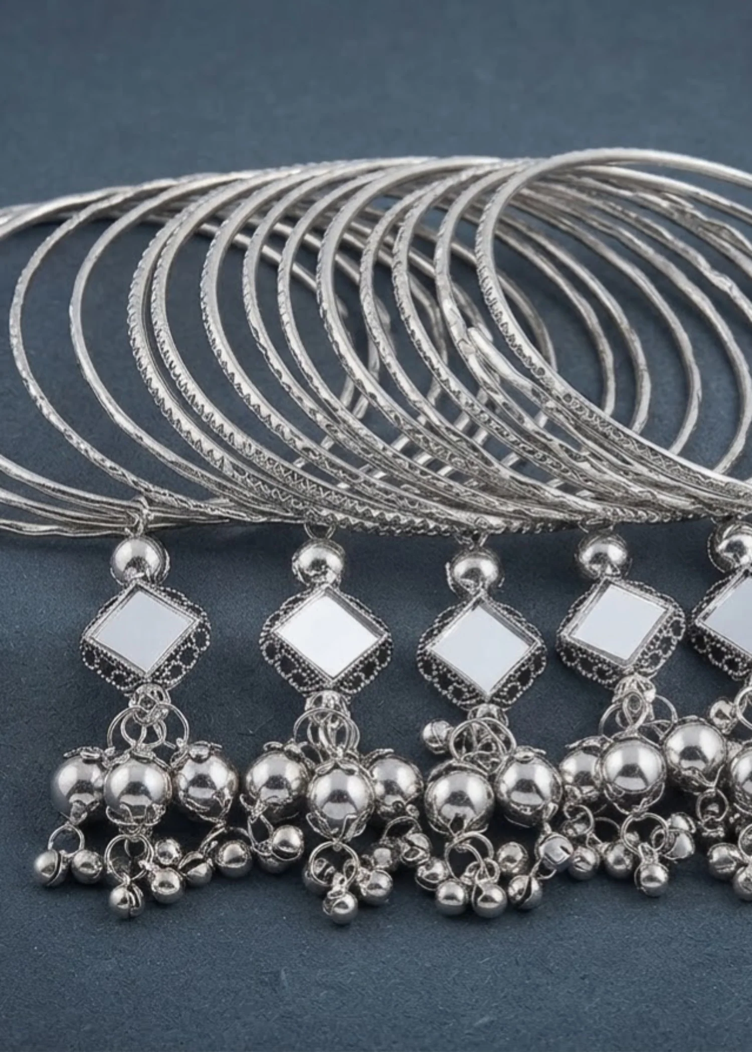 Bangles in Silver Color by - Trendy Women Bangles EON4160 - view 2