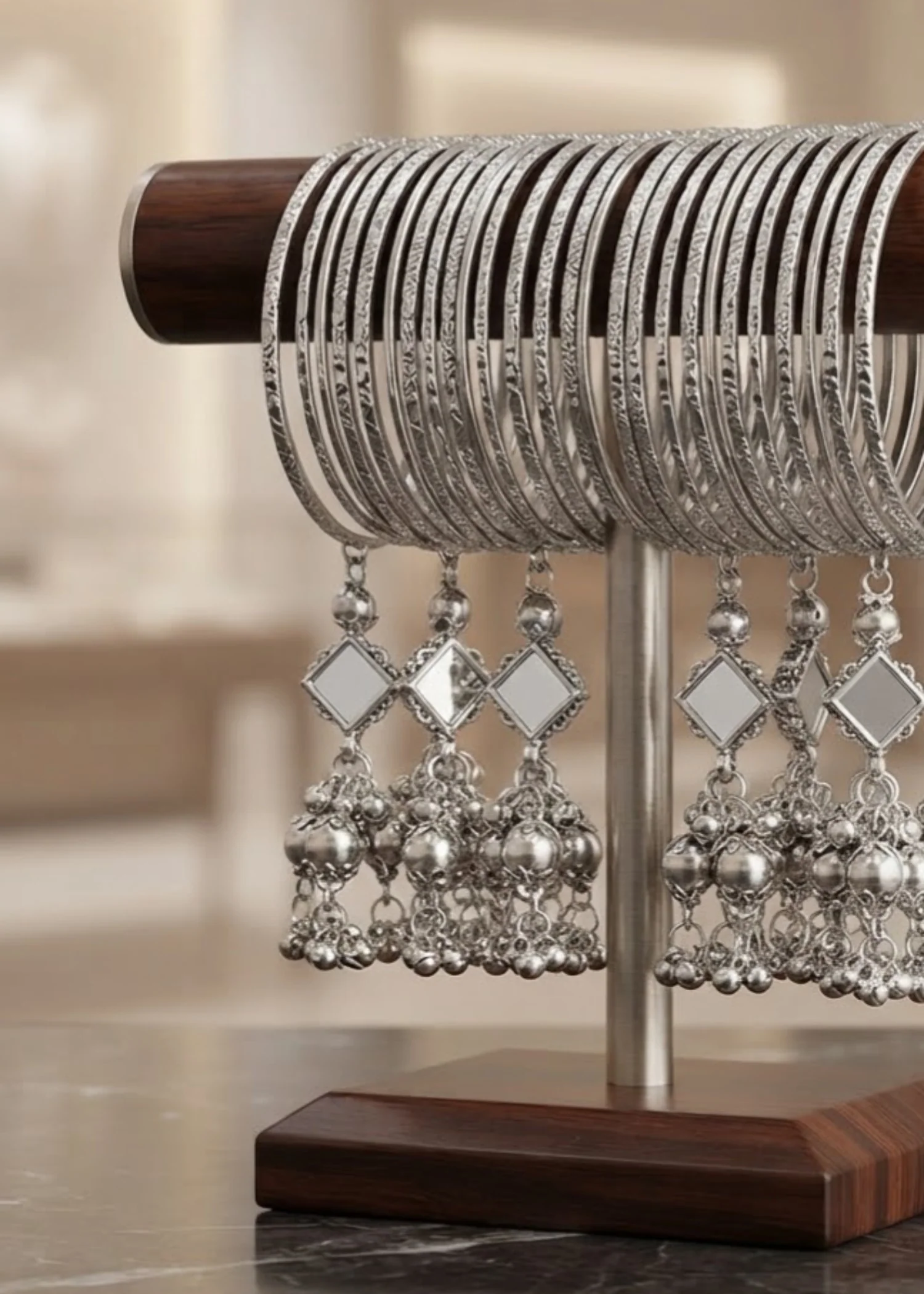 Bangles in Silver Color by - Trendy Women Bangles EON4160 - view 3