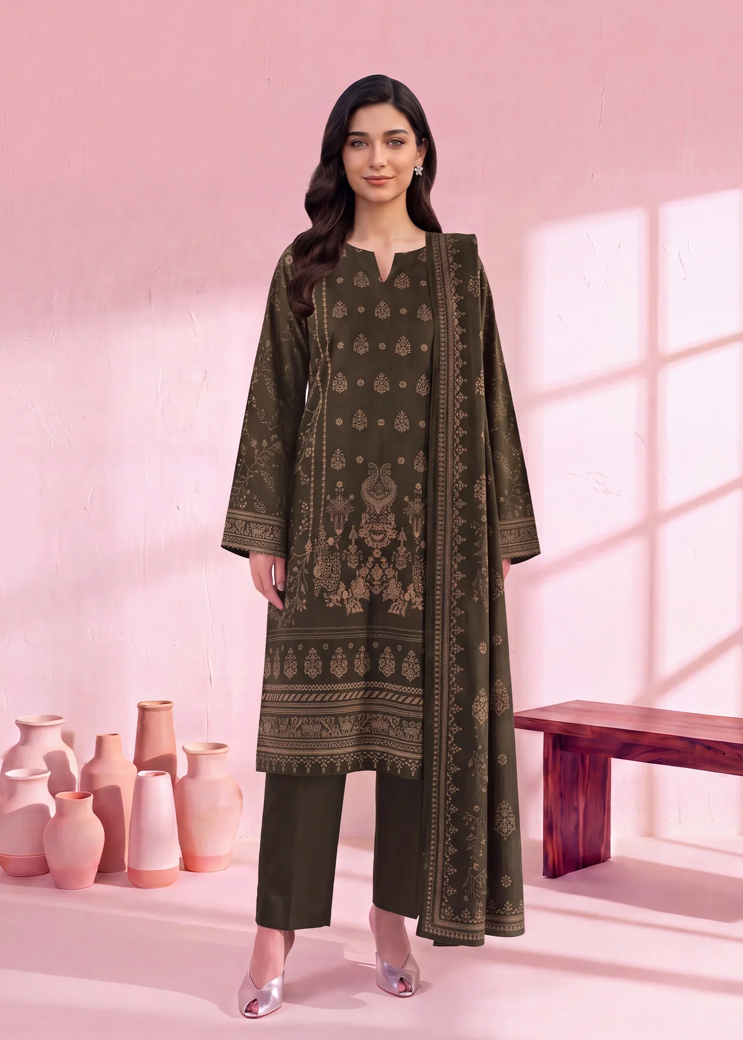 marina Unstitched in Chocolate brown