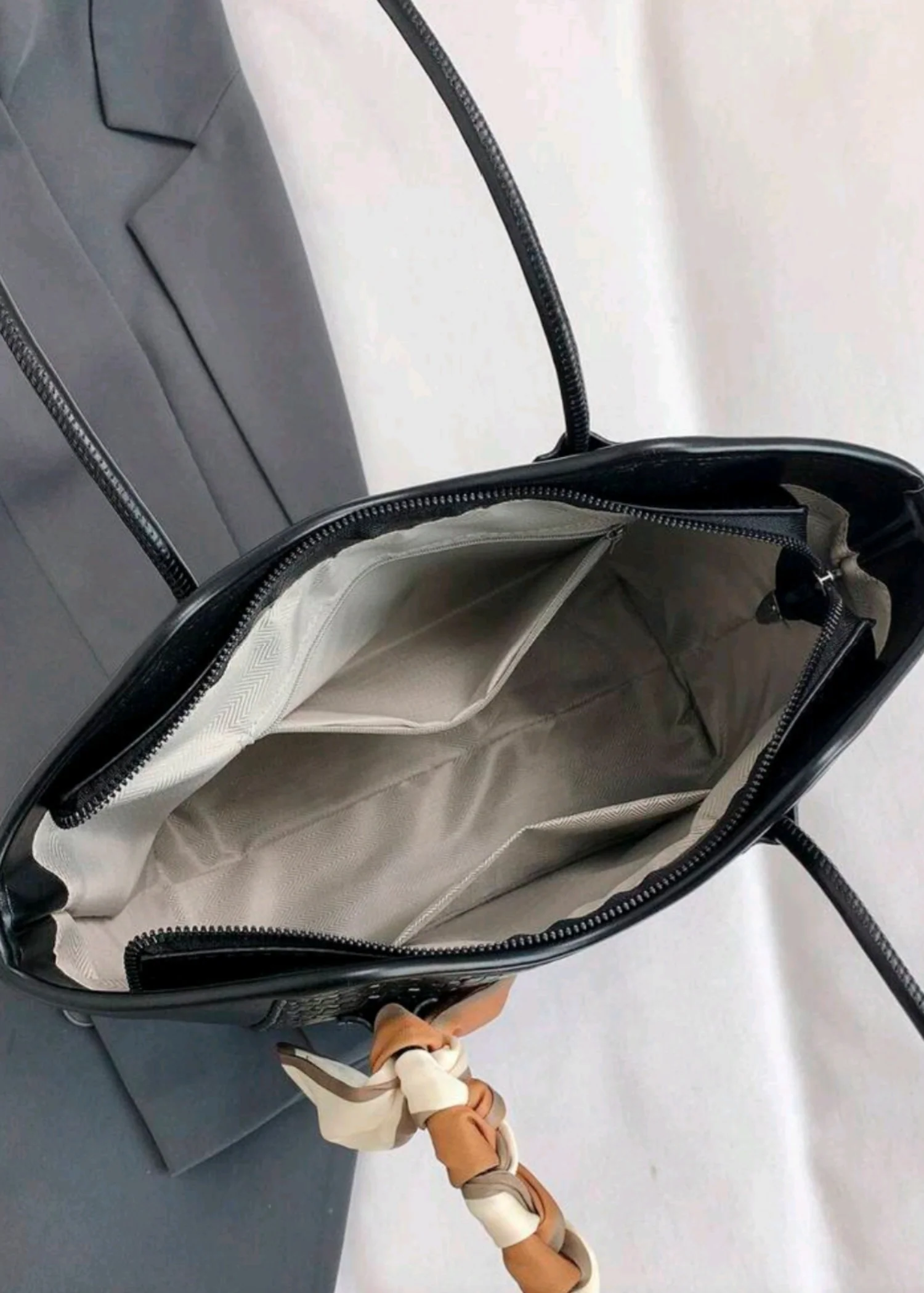 Tote Bag in Black Color by - Trendy Women Tote Bag EQX0692 - view 2