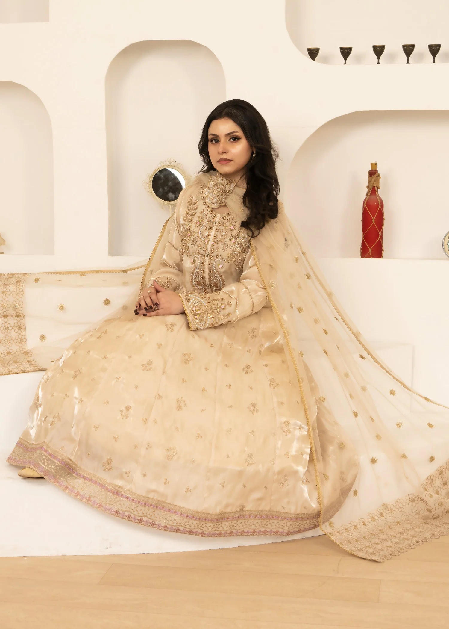 silk Maxi in Beige - view 7