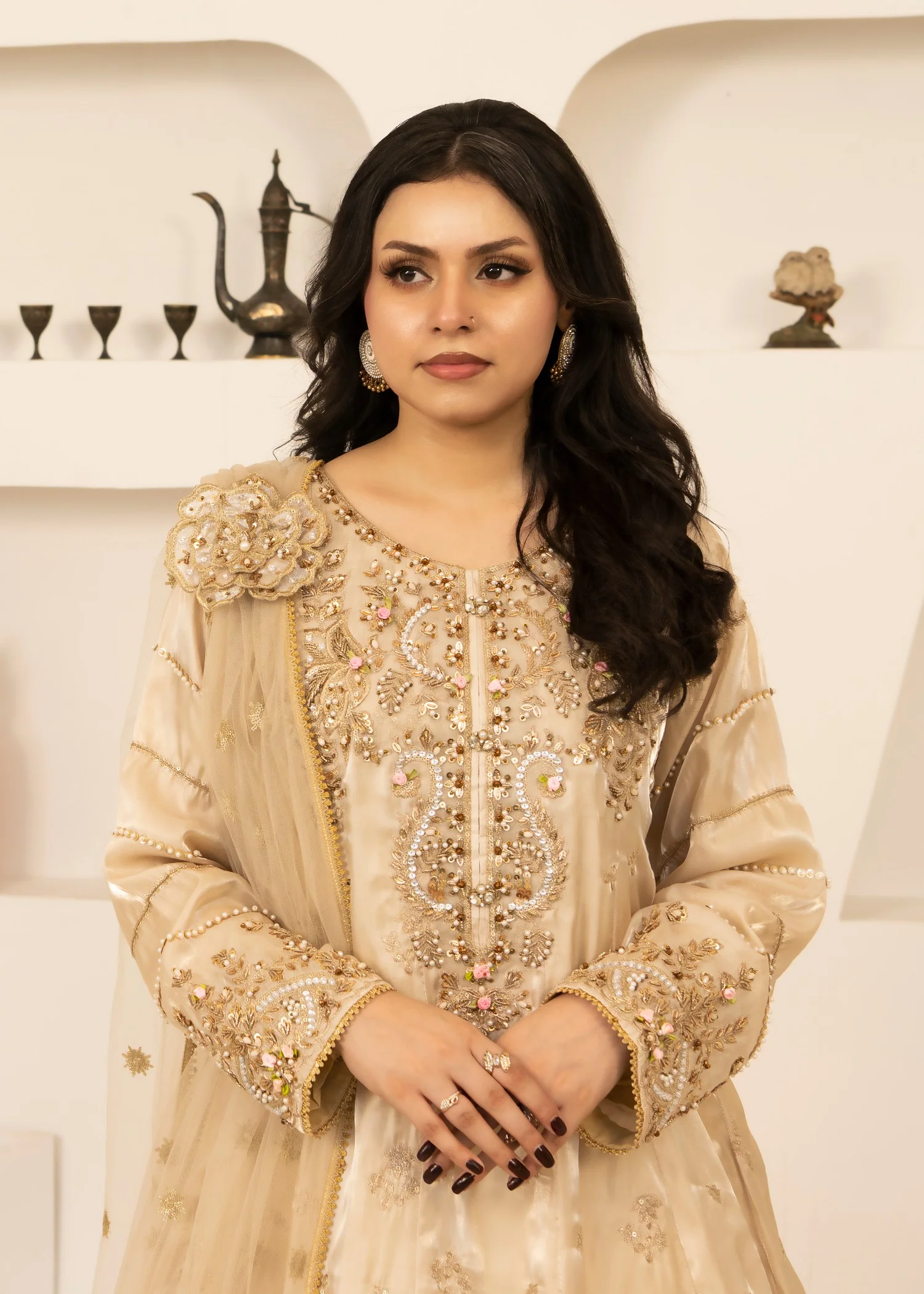 silk Maxi in Beige - view 2