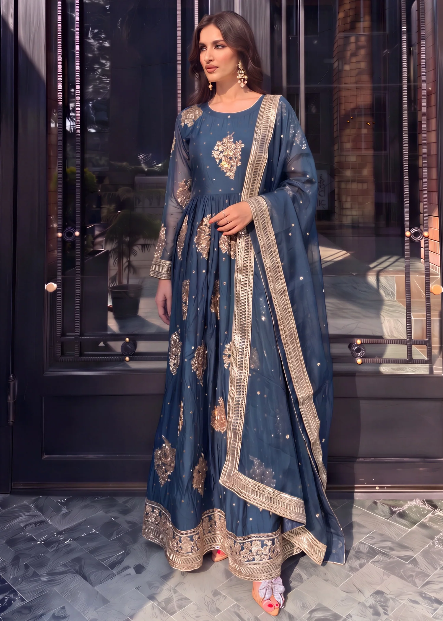 silk Maxi in Cobalt blue - view 5