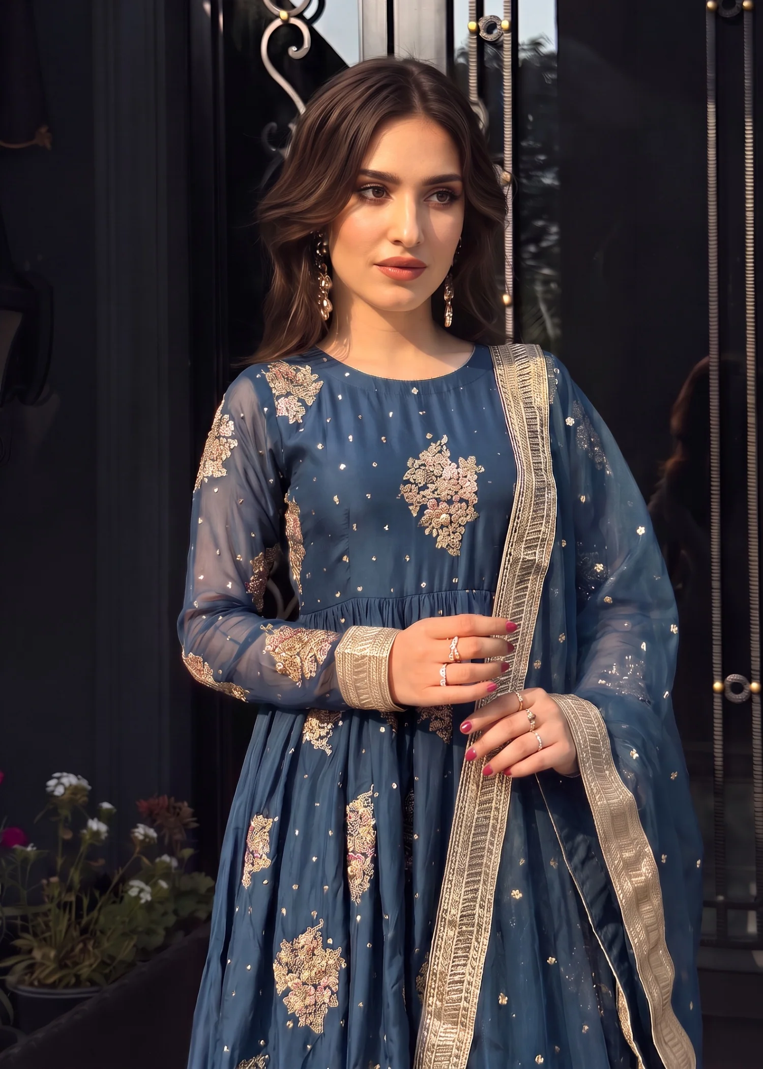 silk Maxi in Cobalt blue - view 4