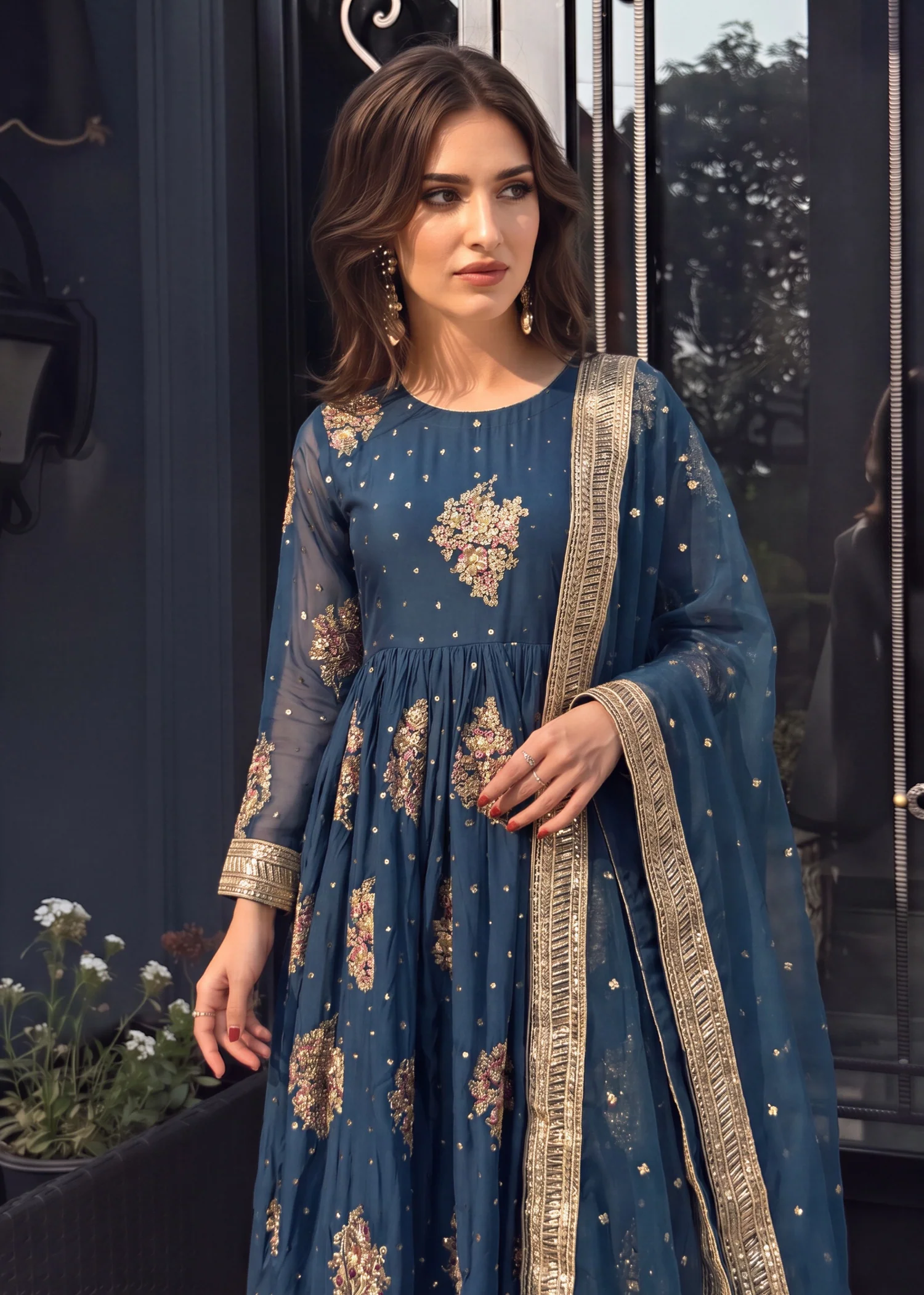 silk Maxi in Cobalt blue - view 3