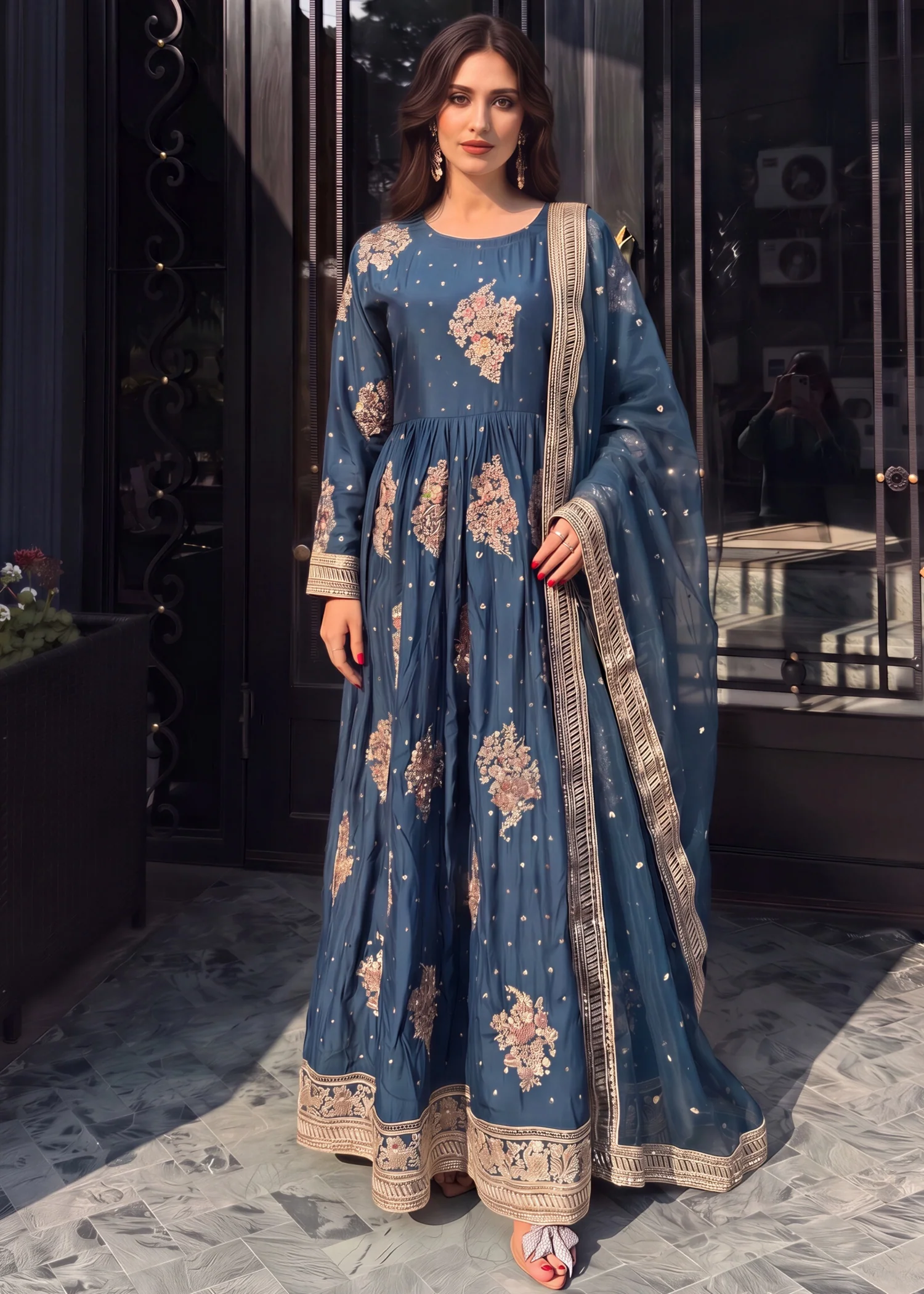 silk Maxi in Cobalt blue
