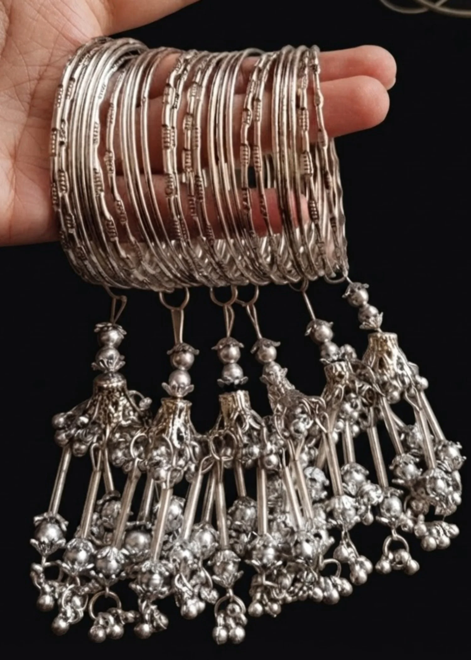 Bangles in Silver Color by - Trendy Women Bangles SQY6211