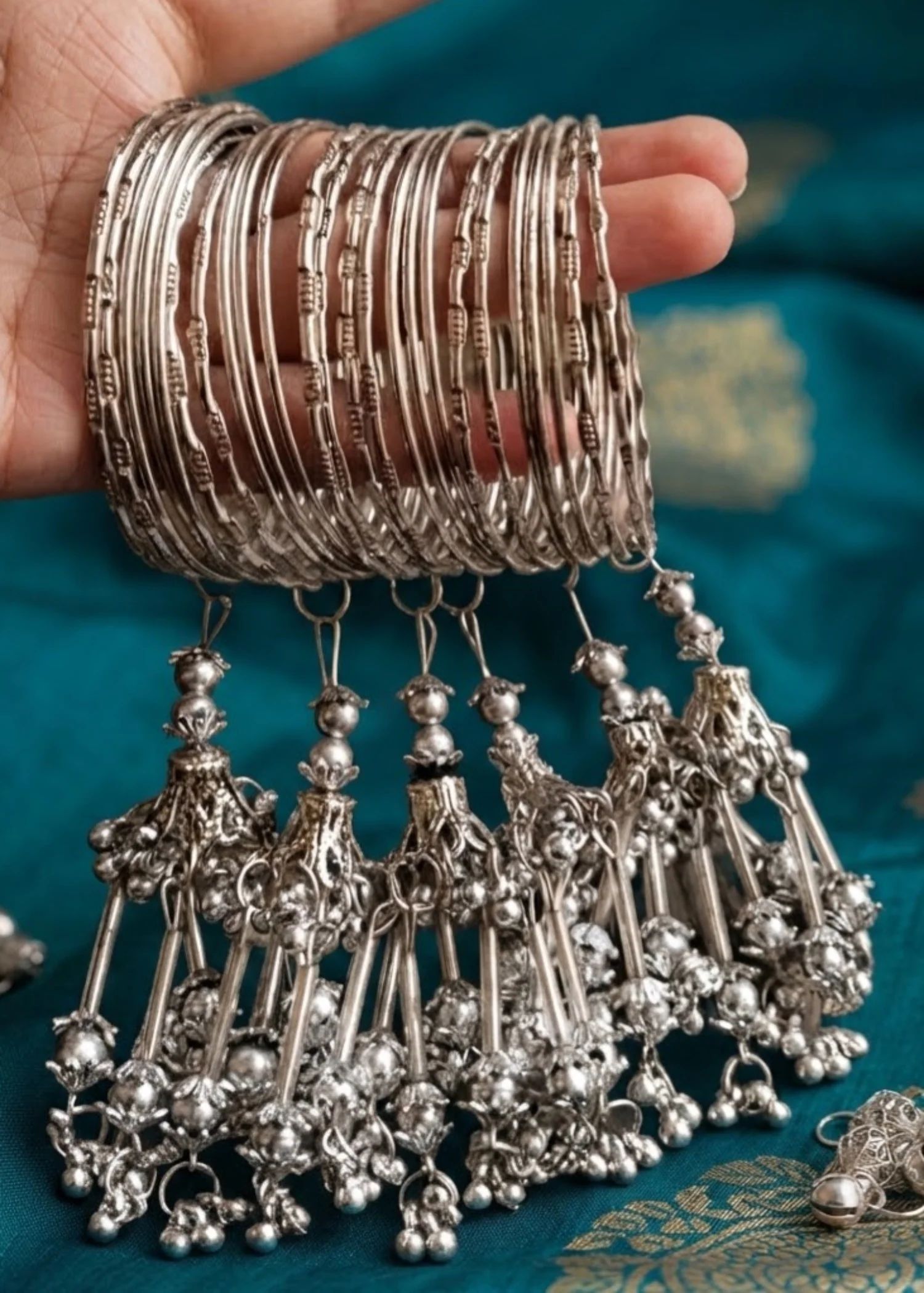 Bangles in Silver Color by - Trendy Women Bangles SQY6211 - view 3