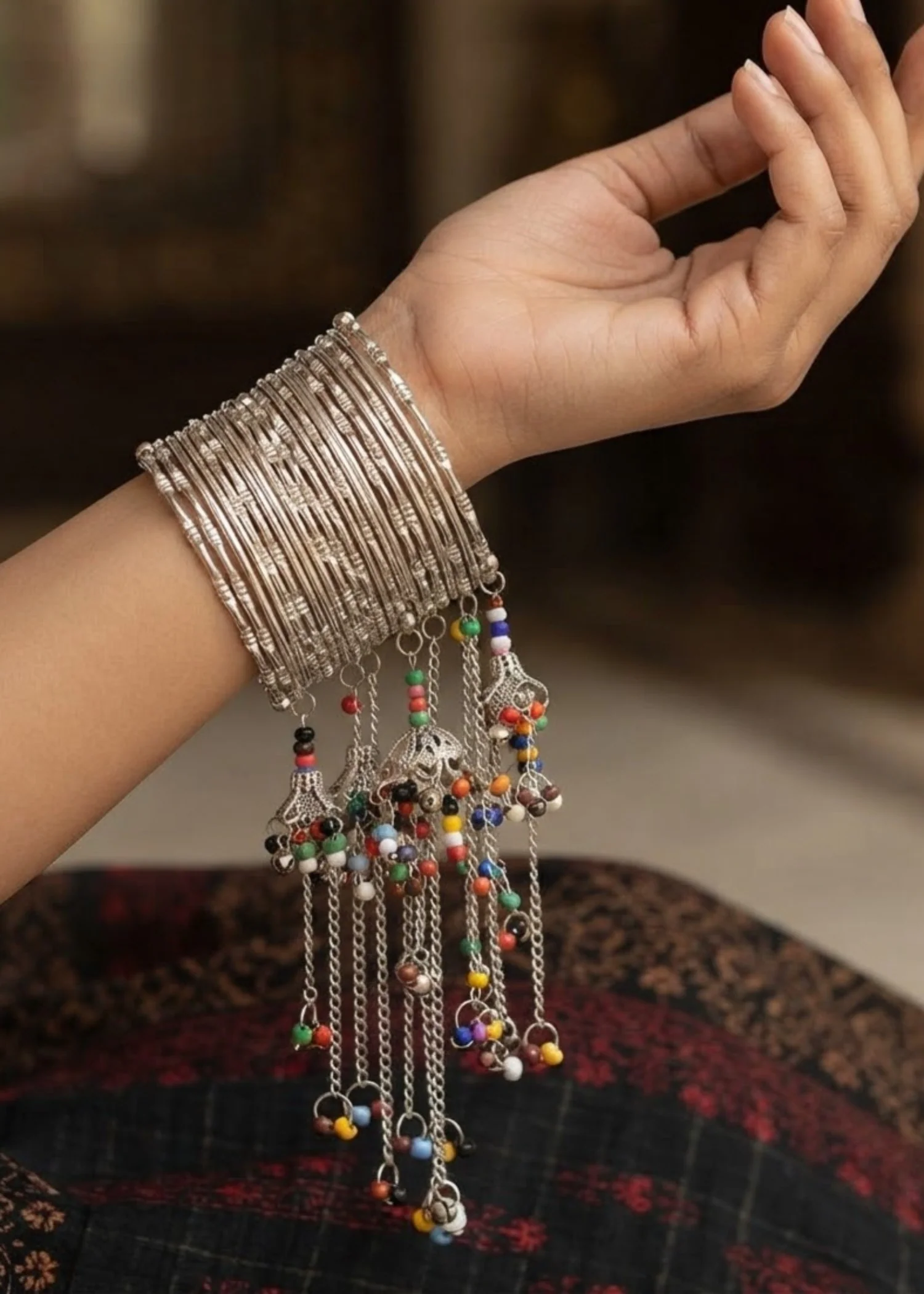 Bangles in Multi, silver Color by - Trendy Women Bangles RFC0847