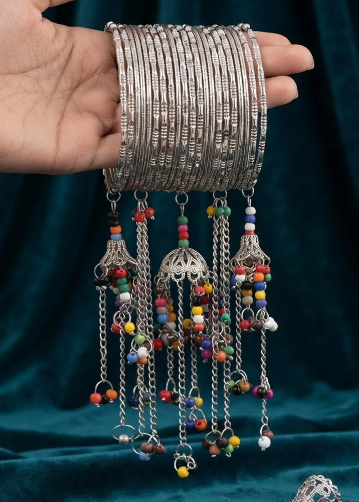 Bangles in Multi, silver Color by - Trendy Women Bangles RFC0847 - view 2
