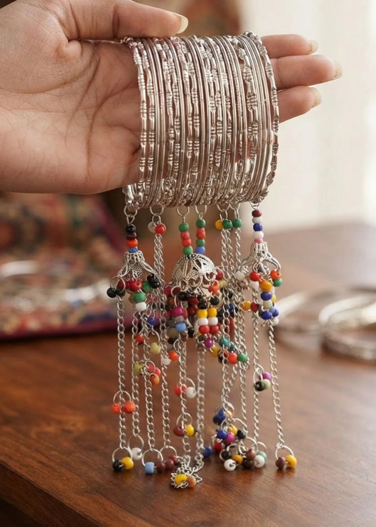 Bangles in Multi, silver Color by - Trendy Women Bangles RFC0847 - view 3