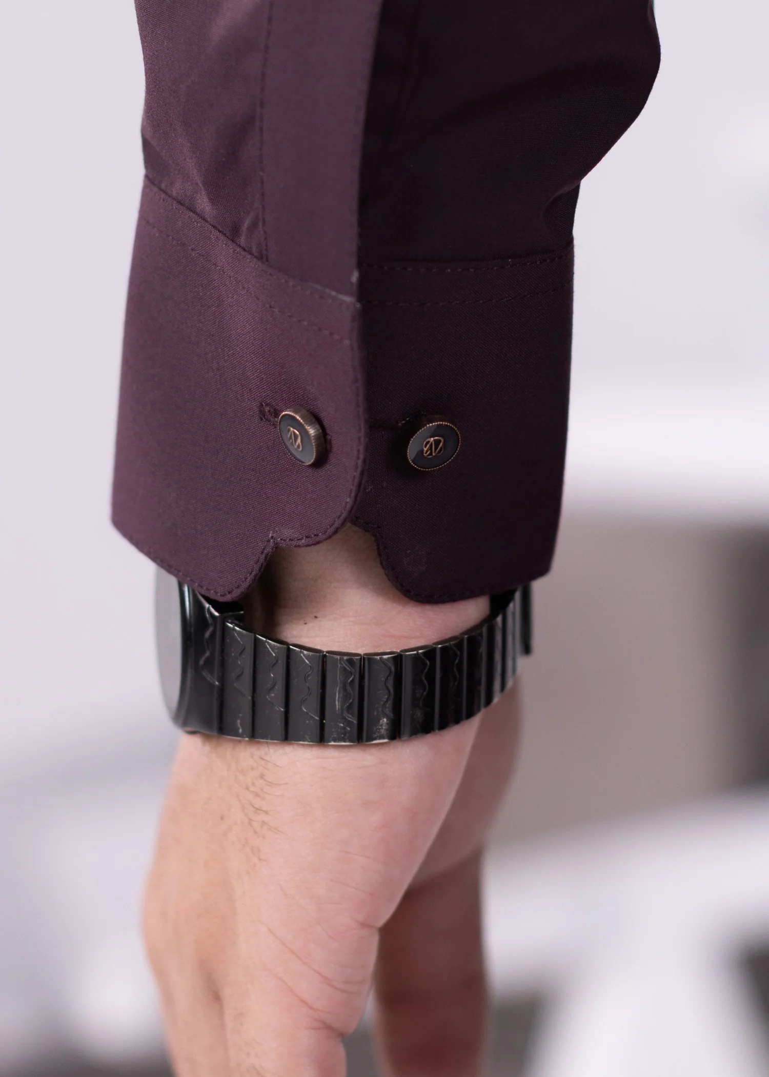 wash & wear Shalwar Kameez in Plum - view 5