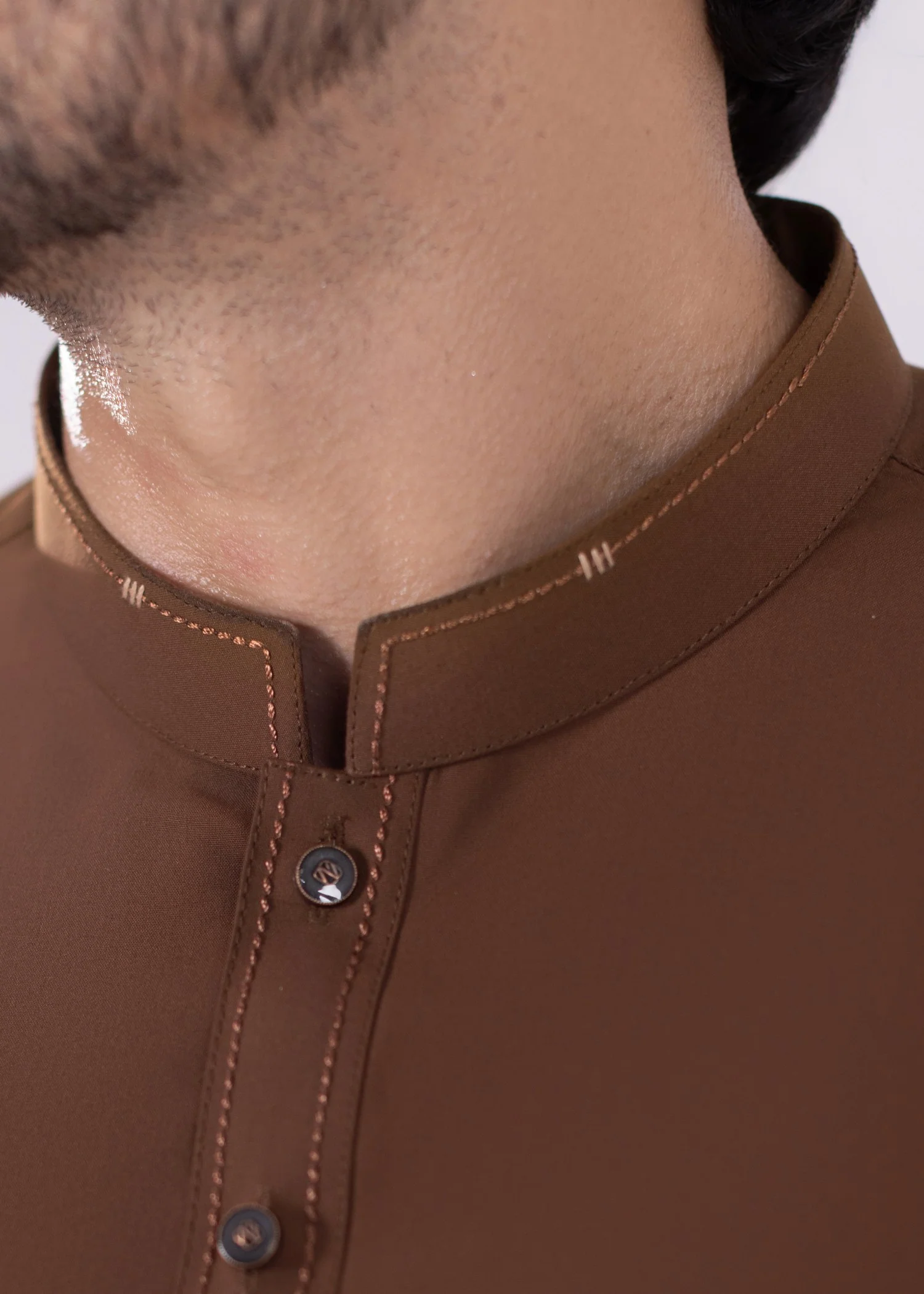 wash & wear Kurta Set in Chocolate brown - view 4