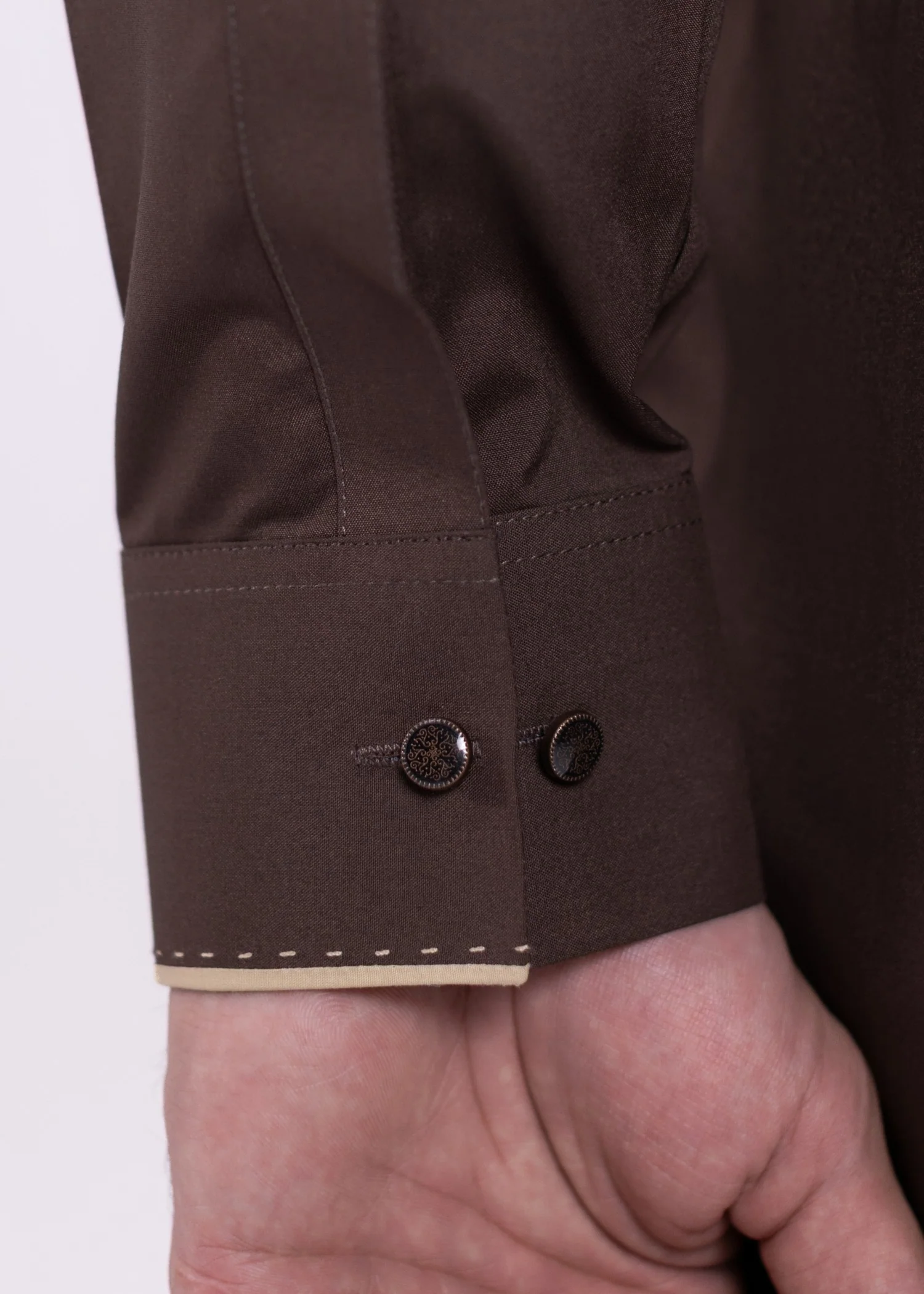 wash & wear Shalwar Kameez in Dark brown - view 5