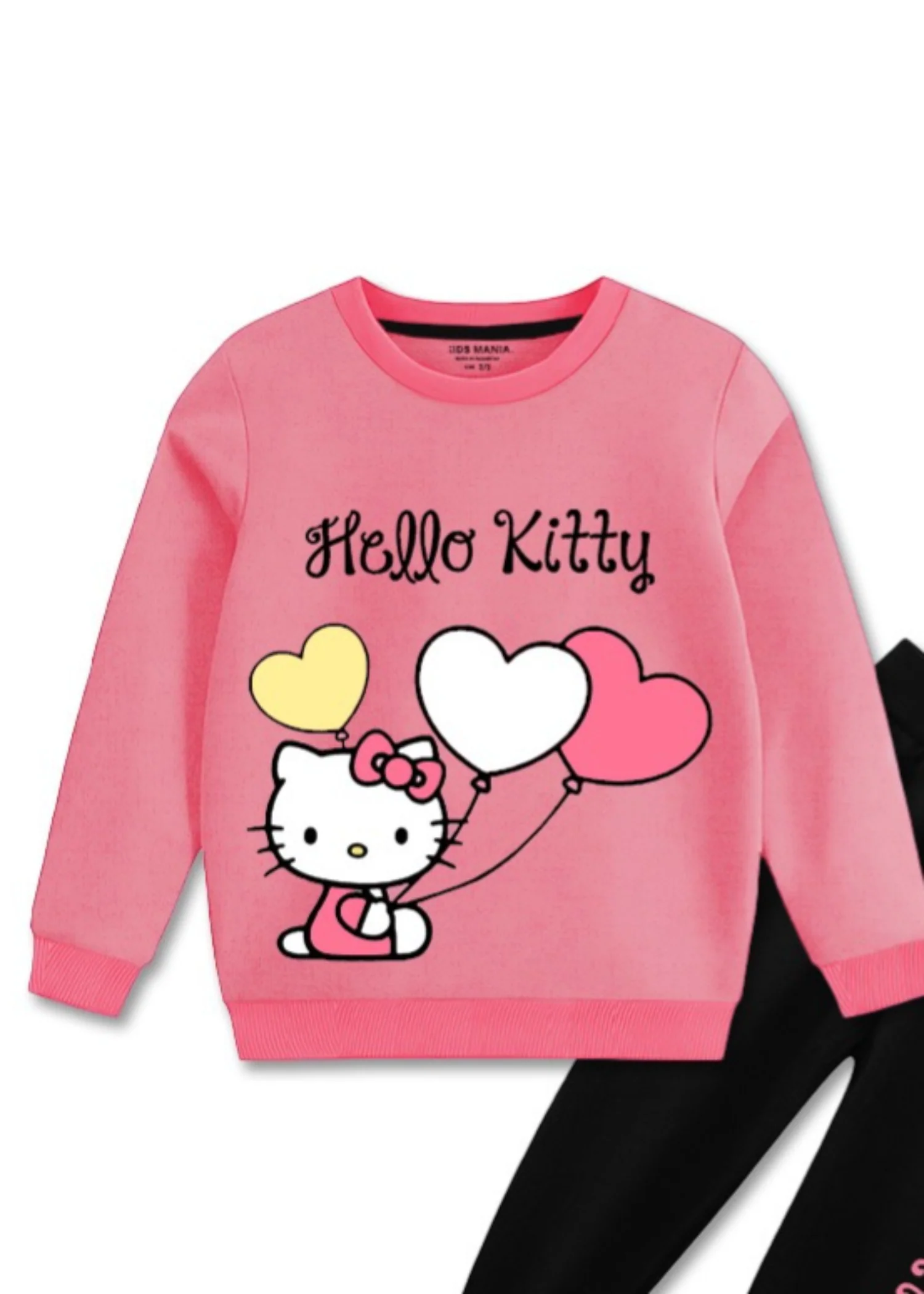 fleece Sweatshirt in Bubblegum pink, black - view 2