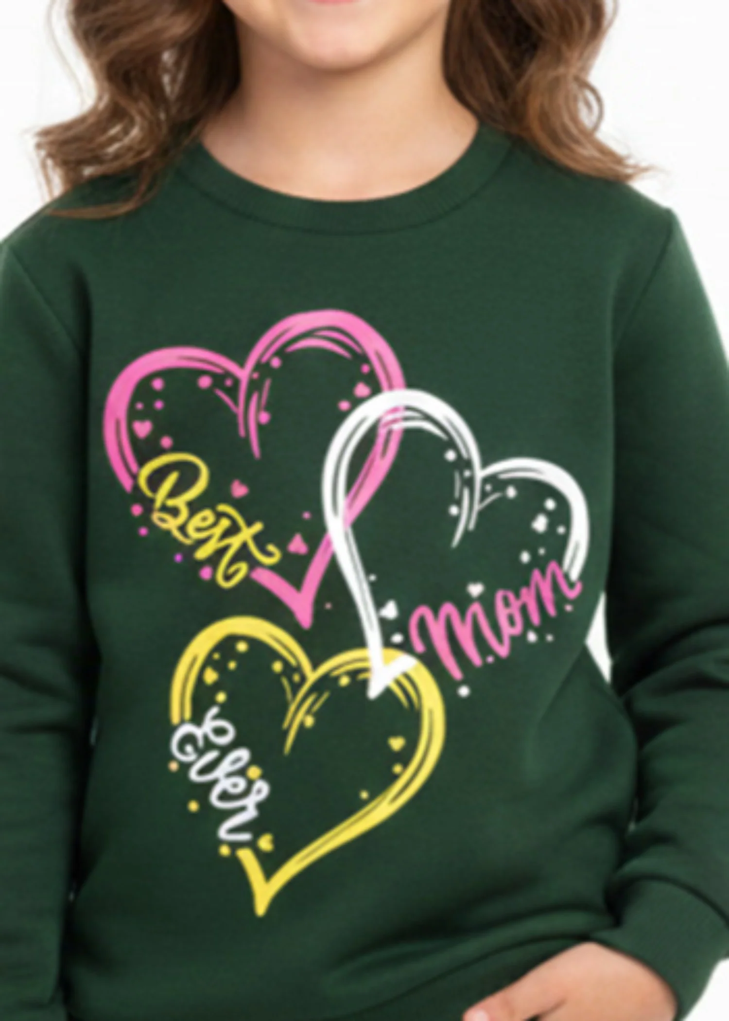 fleece Sweatshirt in Dark green - view 2