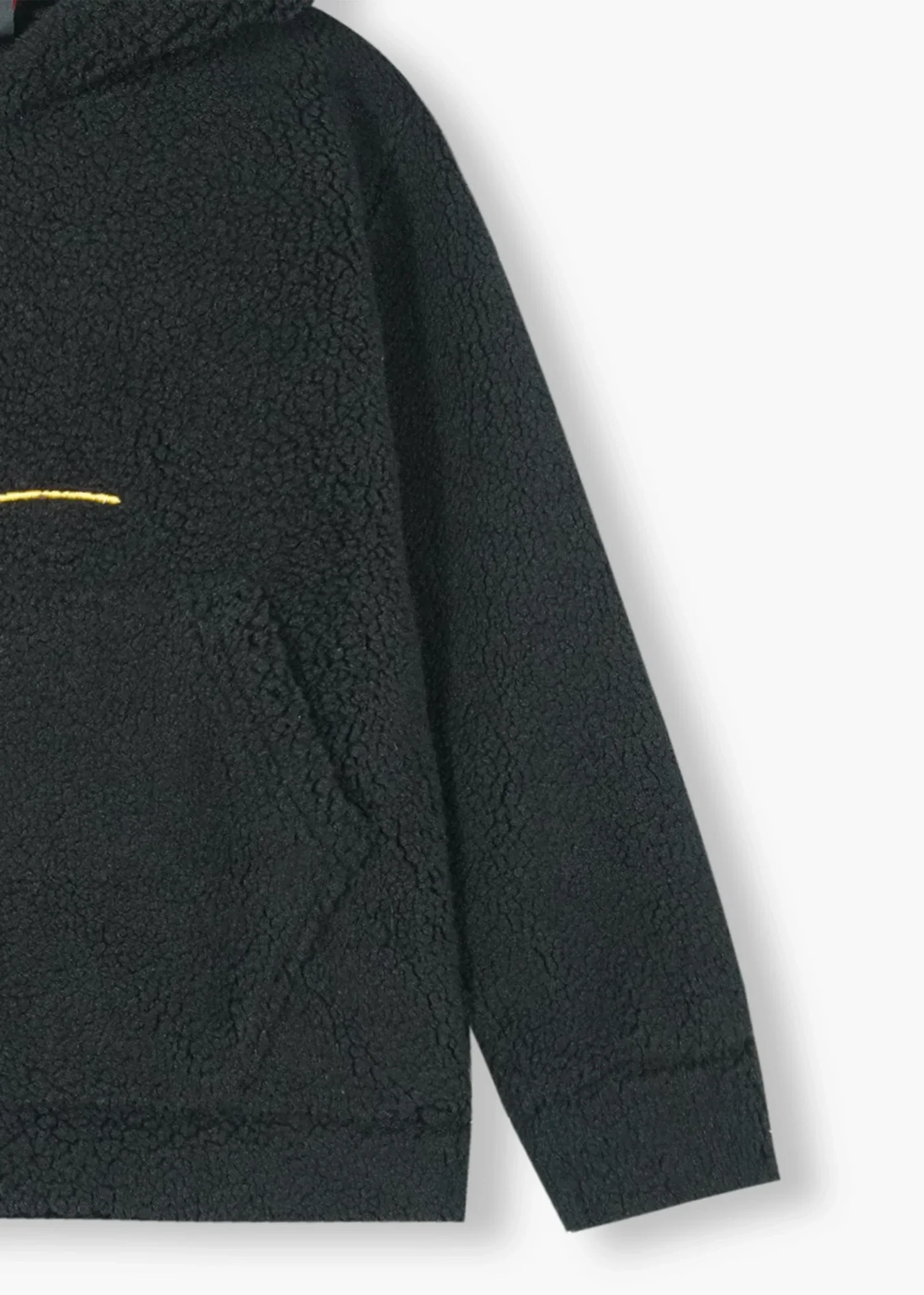 fleece Hoodie in Black - view 3