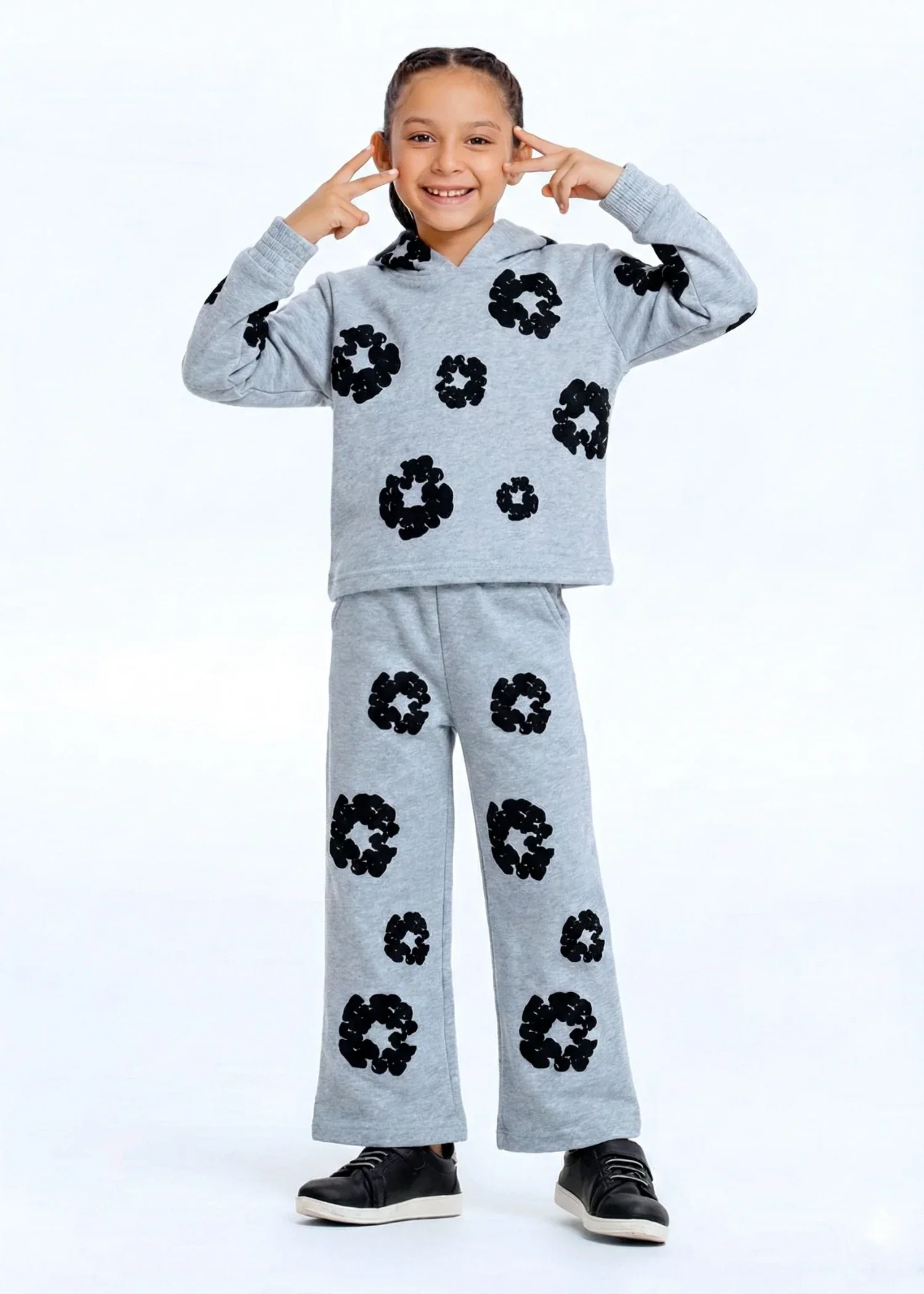 fleece Tracksuit in Grey
