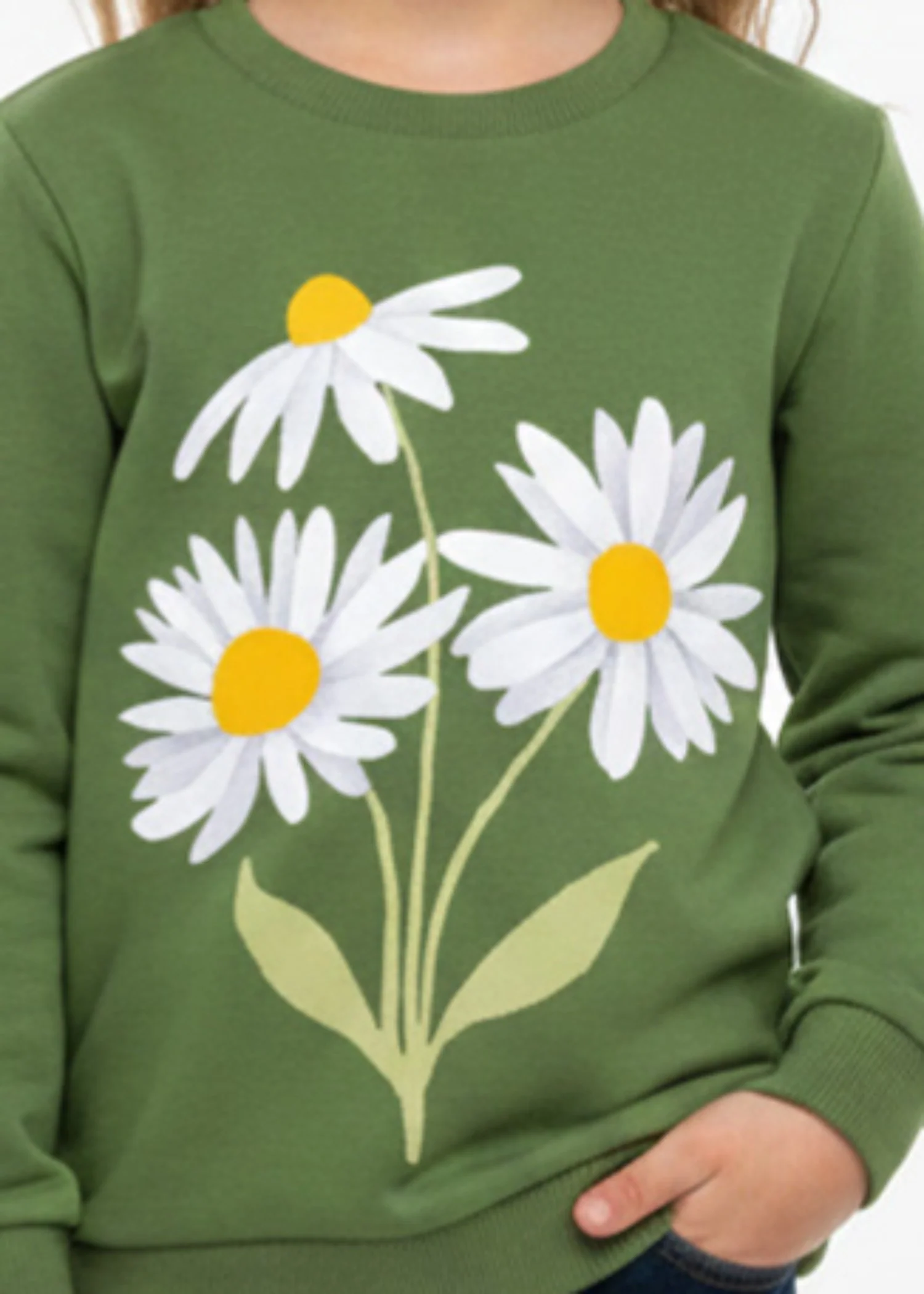 fleece Sweatshirt in Green - view 2