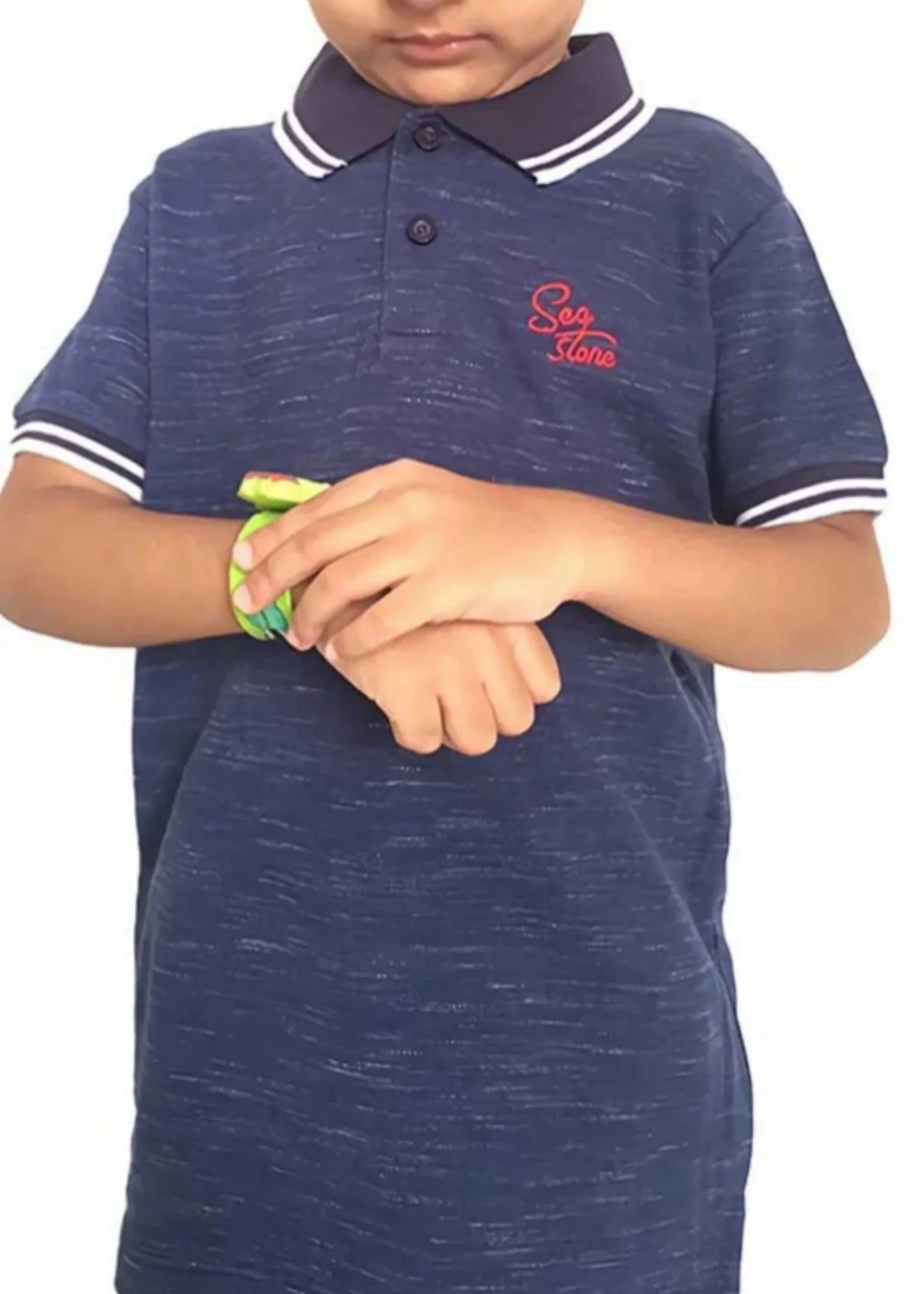 cotton Polo Shirt in Blue - view 2