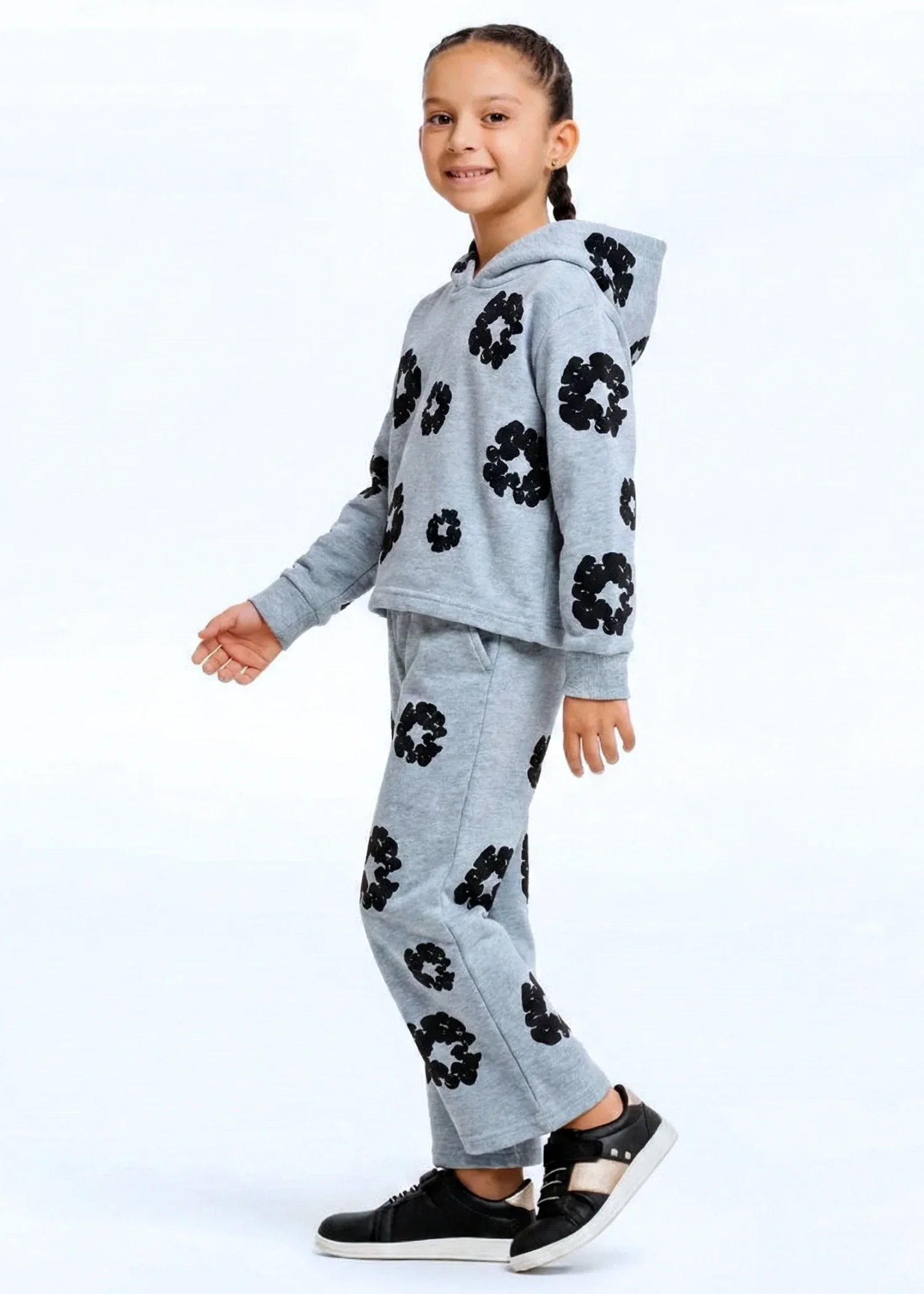 fleece Tracksuit in Grey - view 4