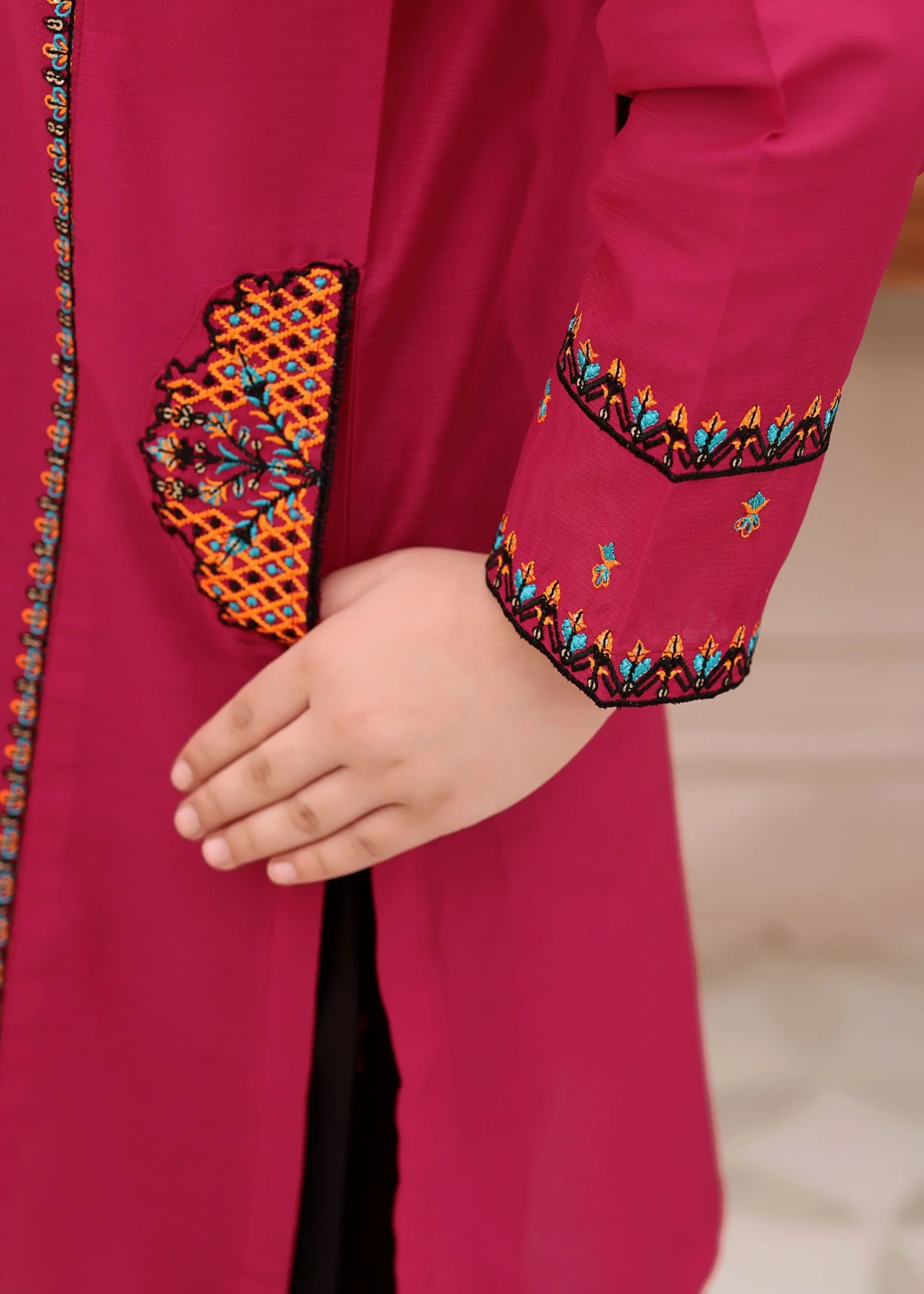 cotton Gharara in Pink - view 8