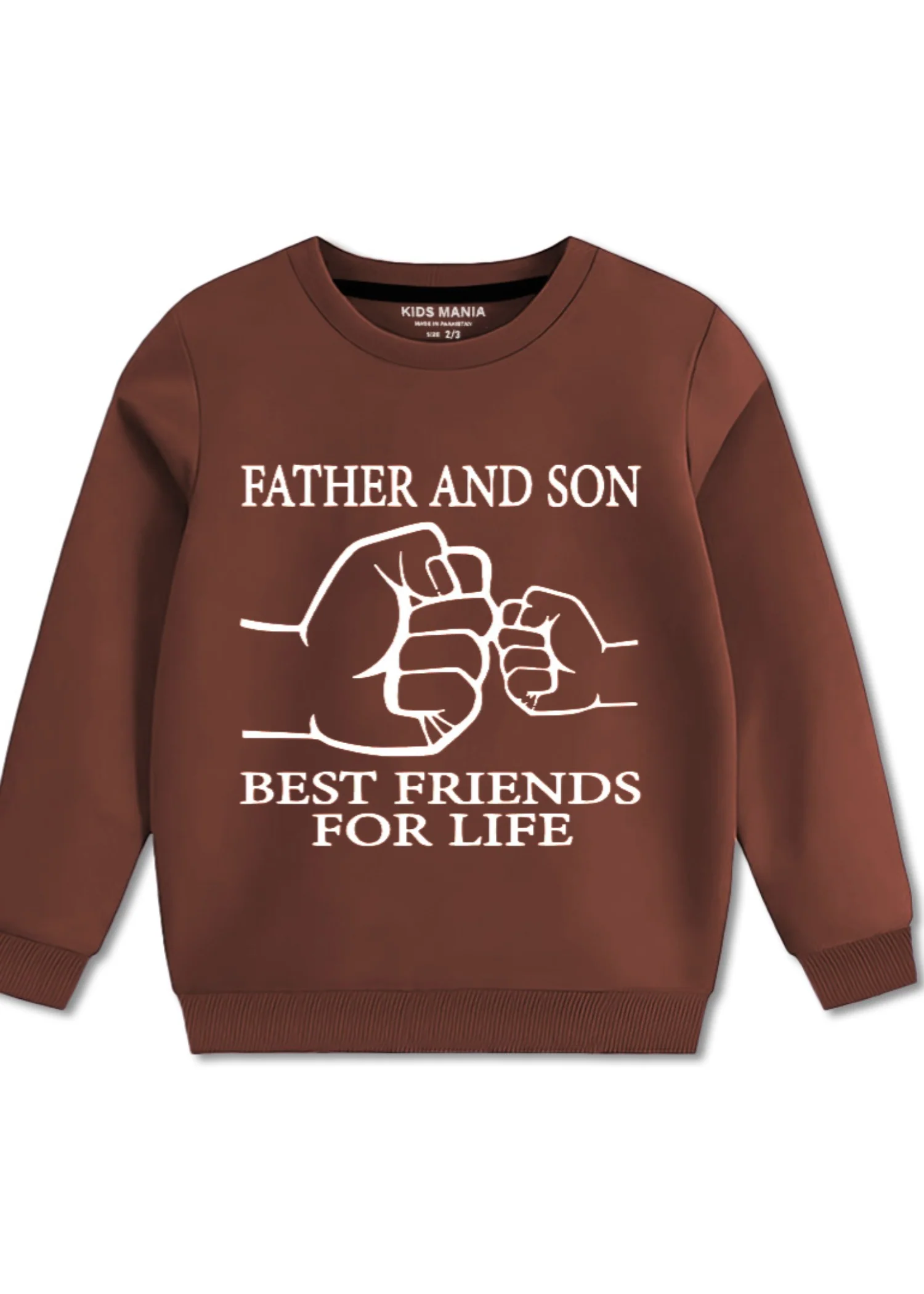 fleece Sweatshirt in Hazelwood brown