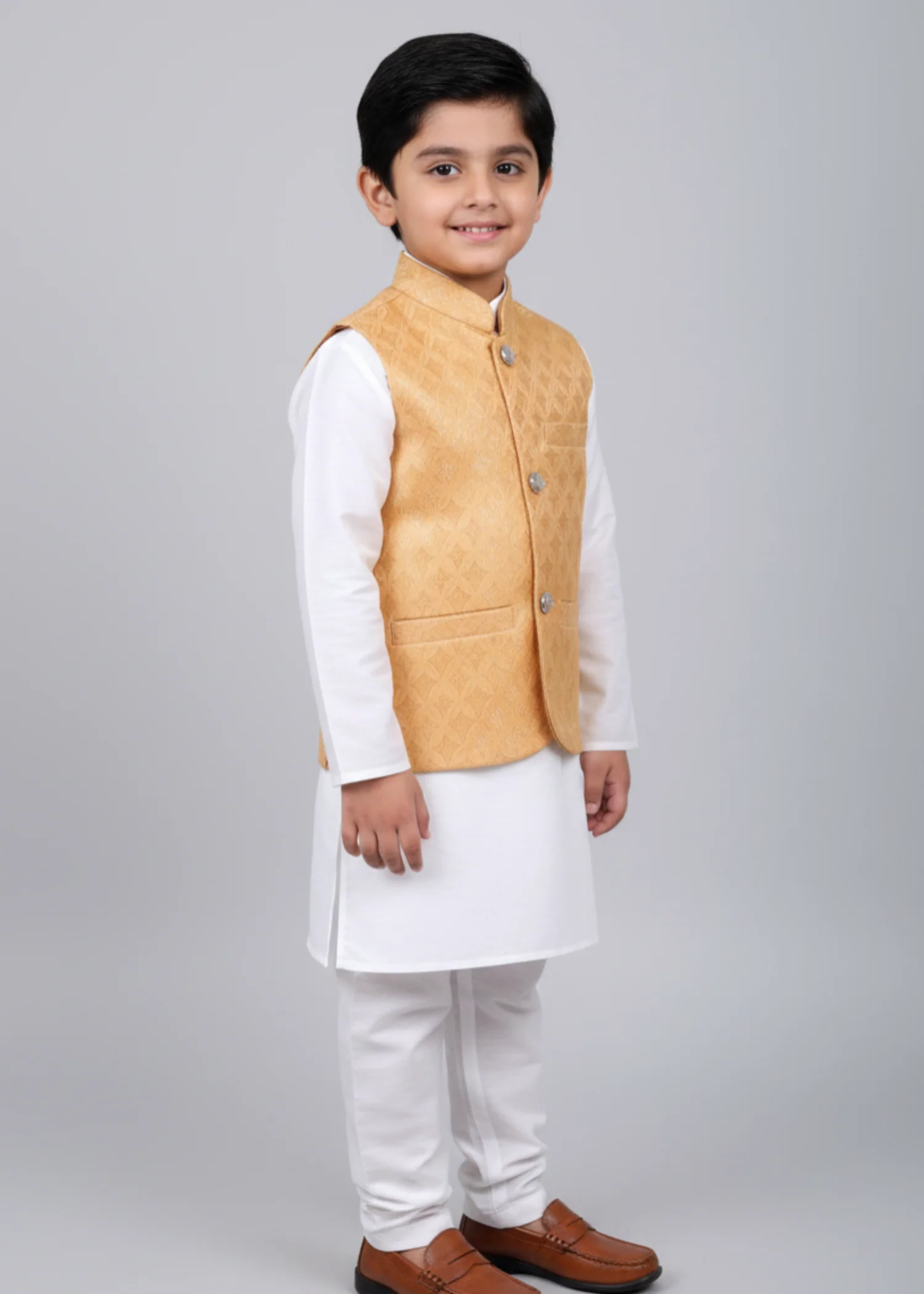 jamawar Waistcoat in Marigold - view 3