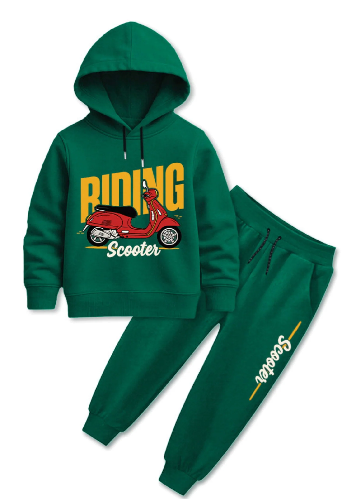 fleece Tracksuit in Green