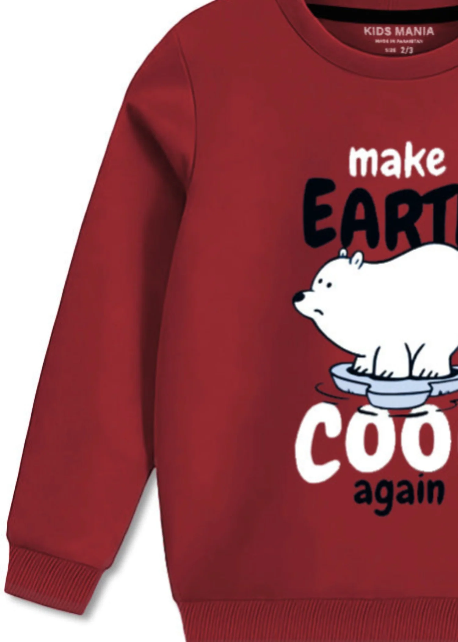 fleece Sweatshirt in Red - view 3
