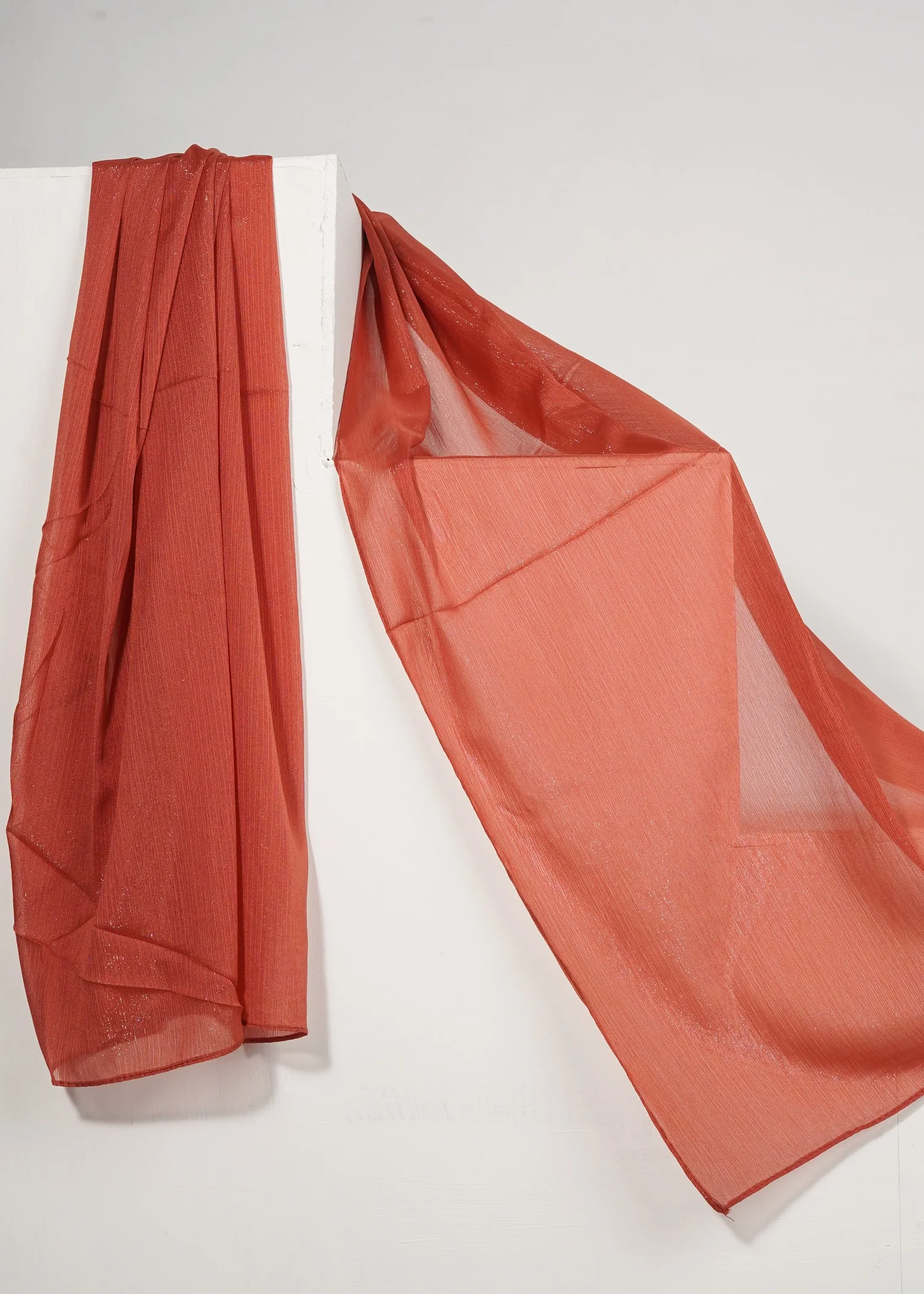 chiffon Hijab in Coral pink - hijab pins at ShoplyHub