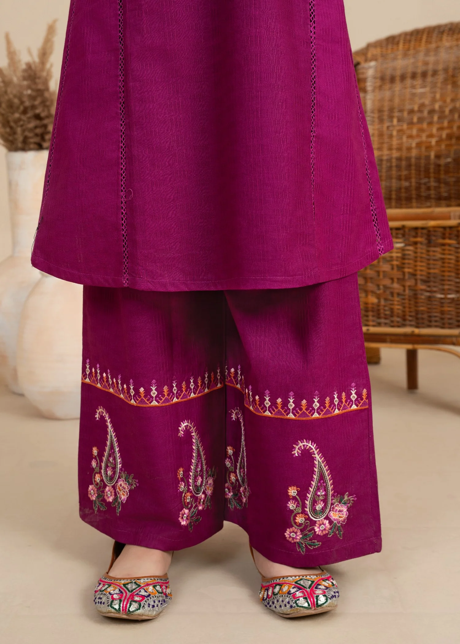cambric Short Frock in Magenta - view 6