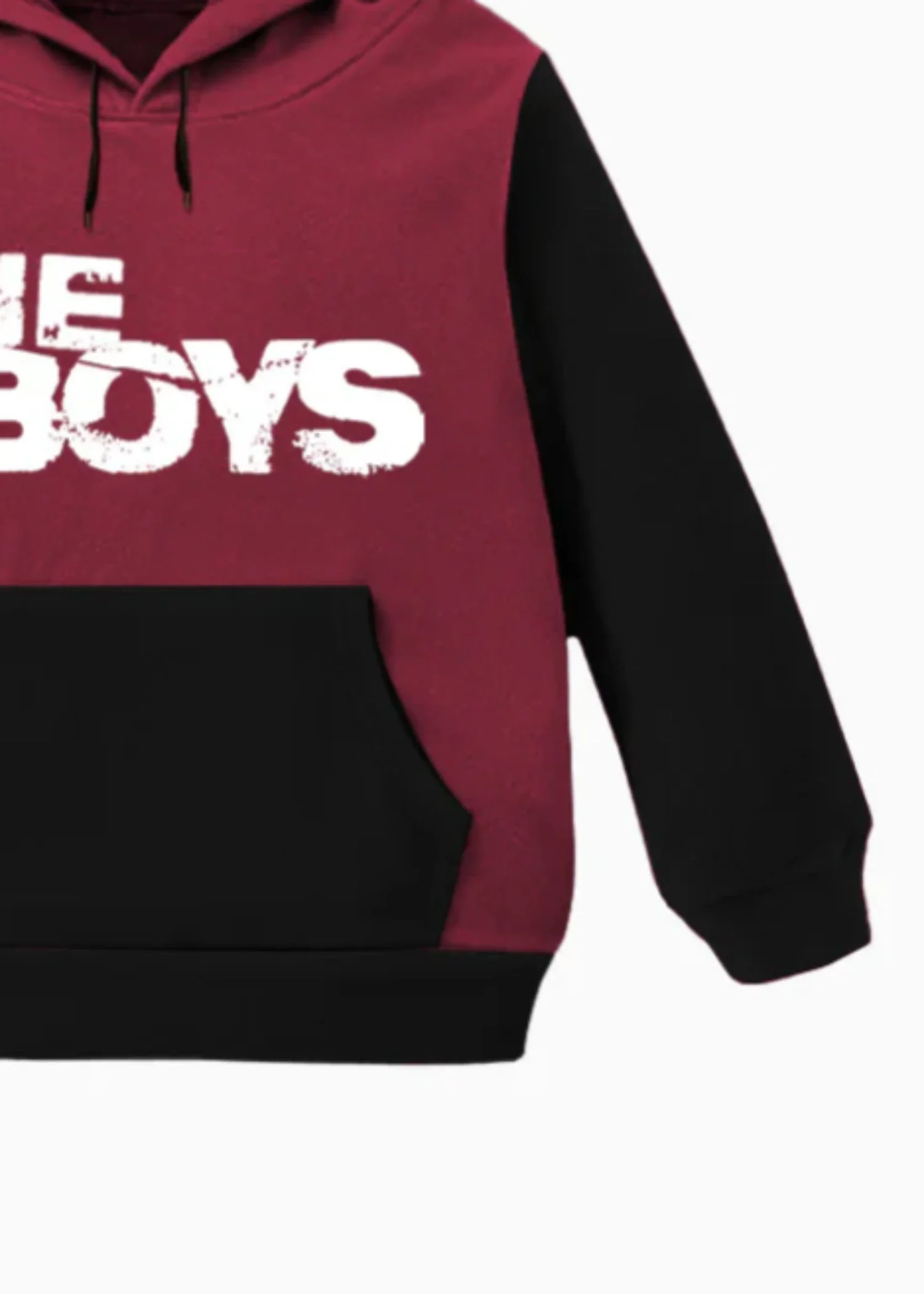 fleece Hoodie in Maroon - view 3