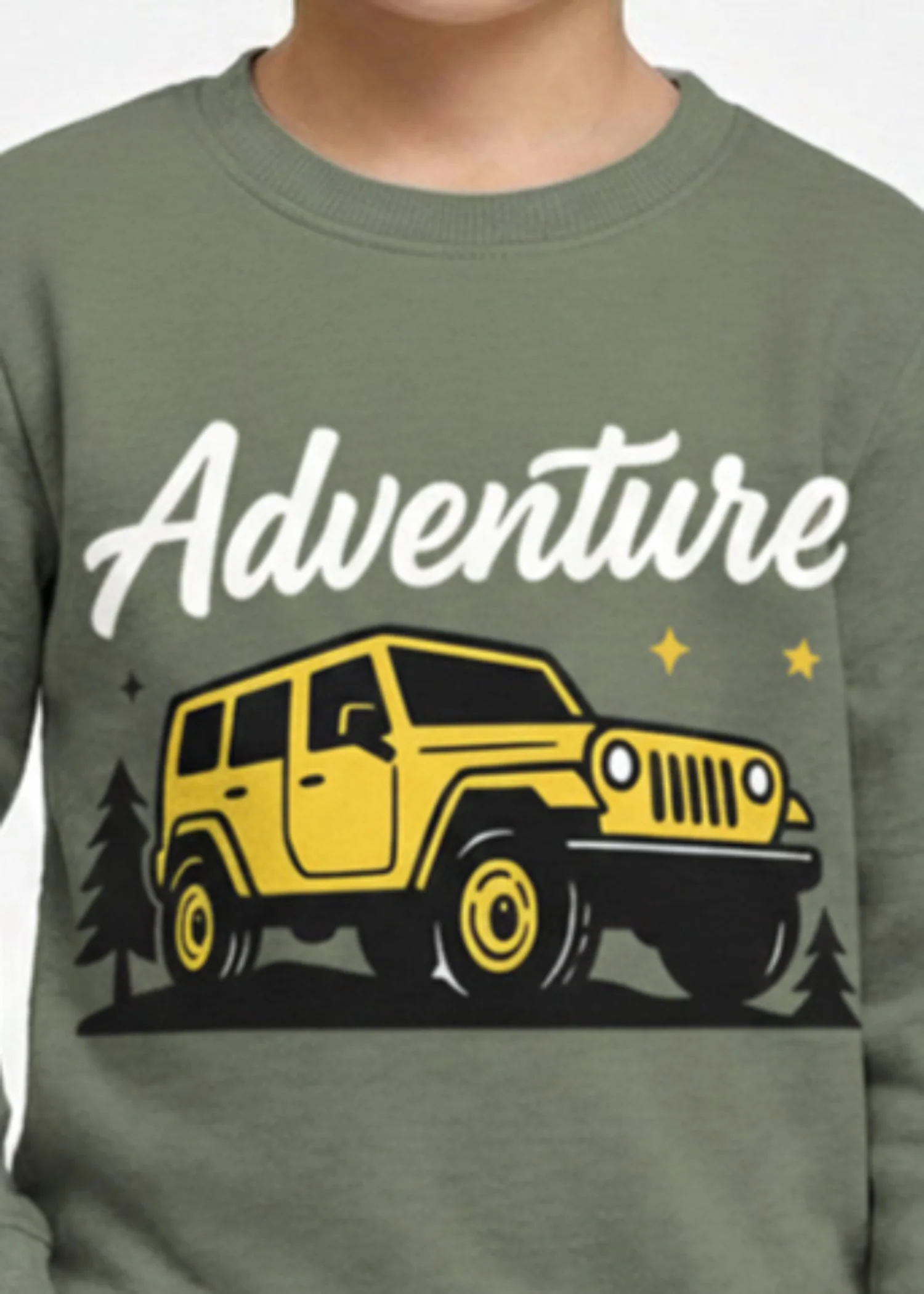 fleece Sweatshirt in Fern green - view 2