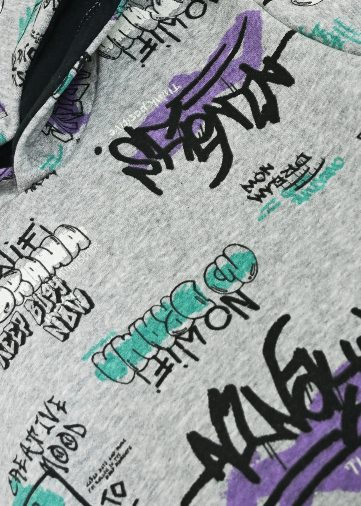 fleece Hoodie in Battleship grey - view 3