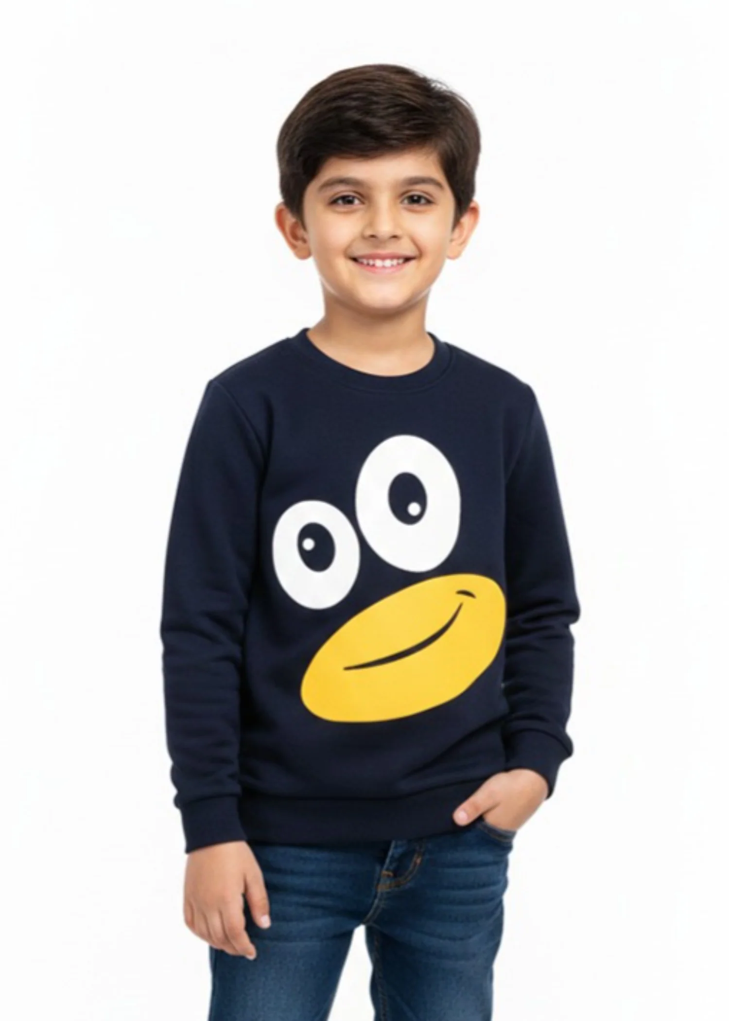 fleece Sweatshirt in Prussian blue
