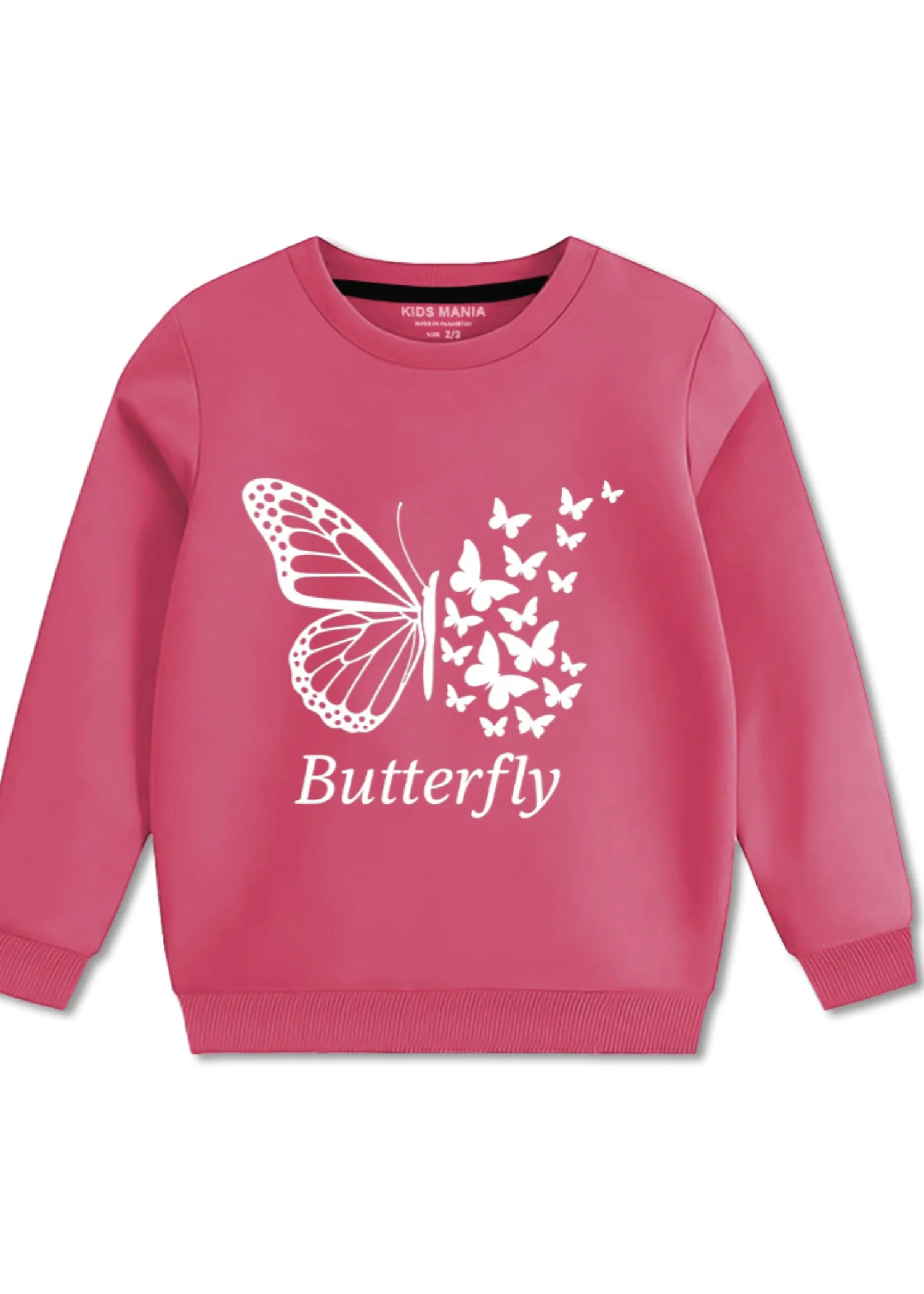 fleece Sweatshirt in Wild strawberry