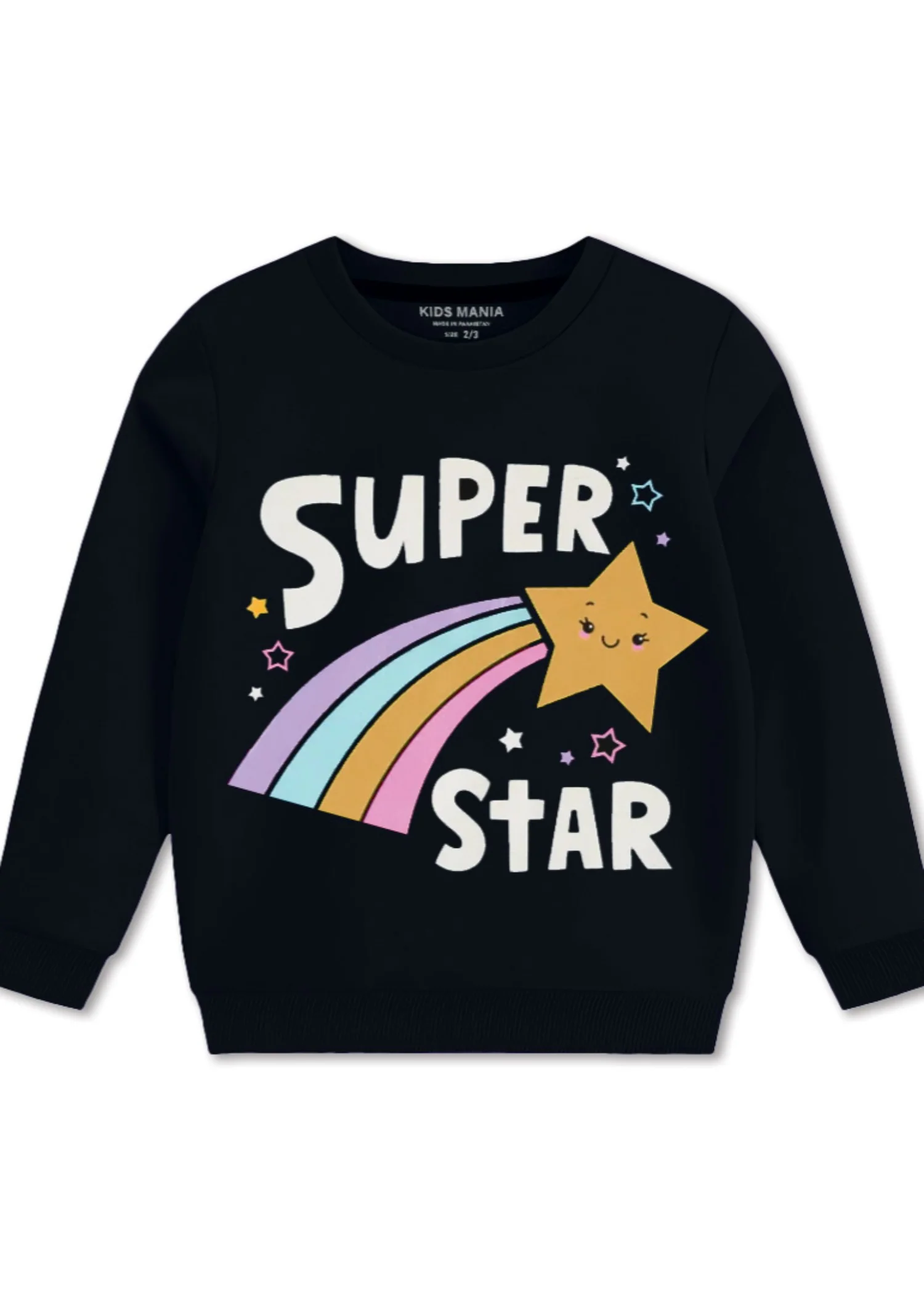 fleece Sweatshirt in Black