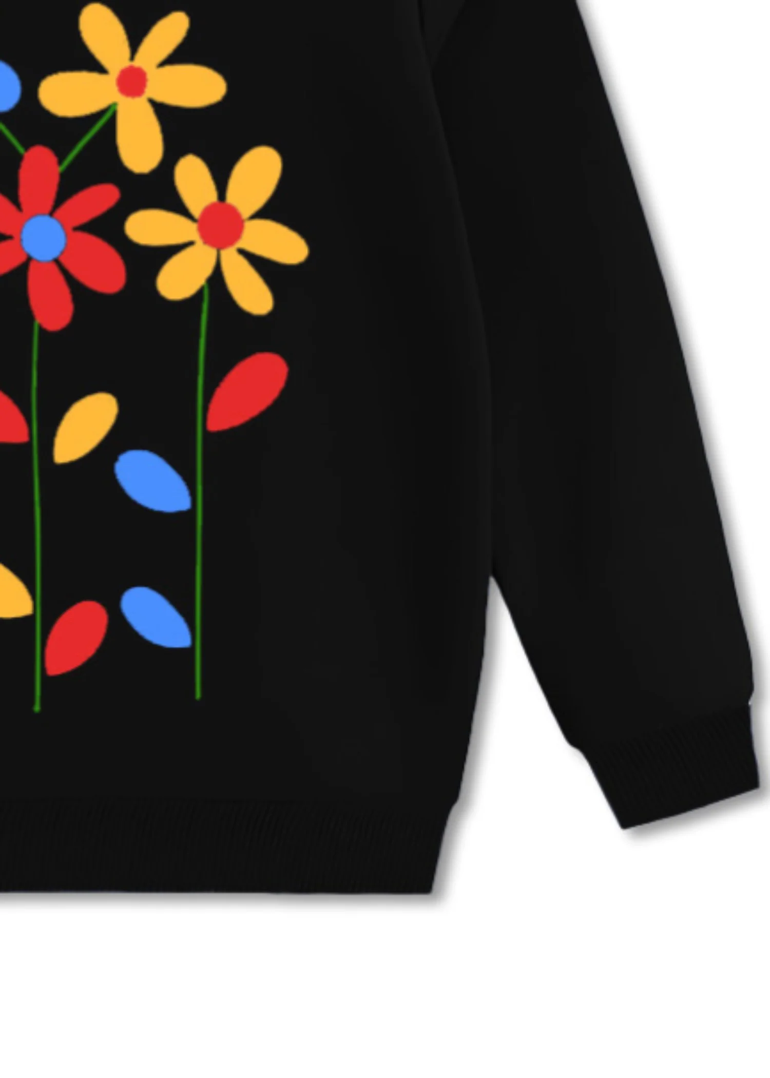 fleece Sweatshirt in Black - view 3