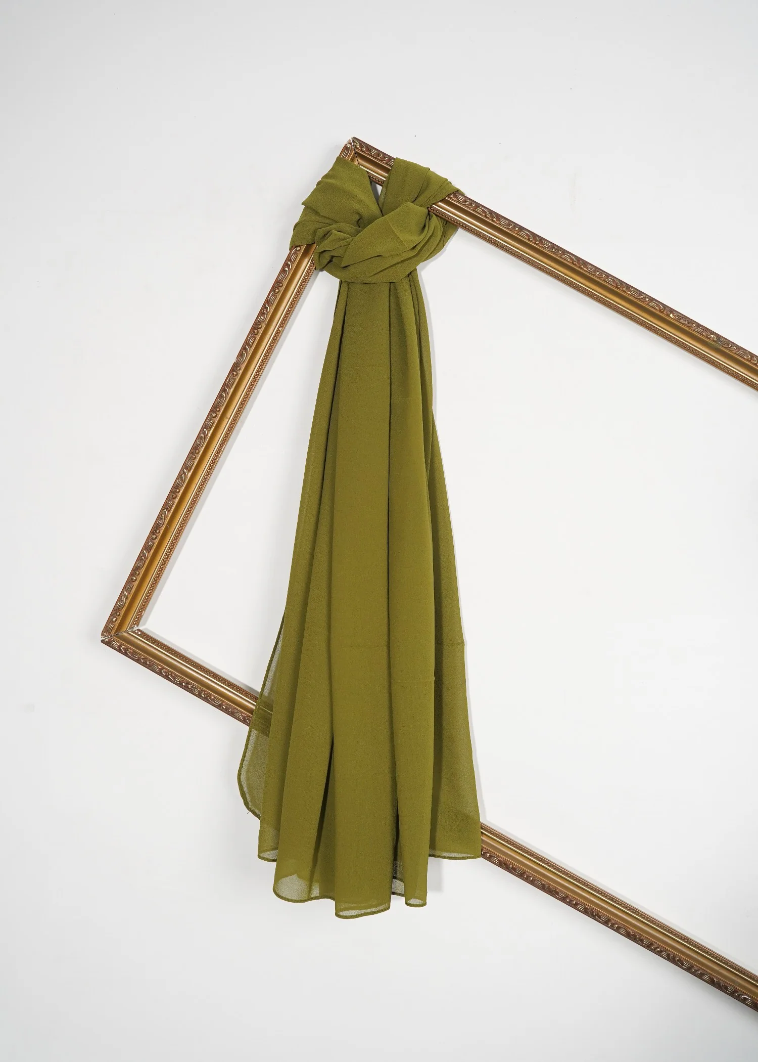 chiffon Hijab in Olive green - view 3
