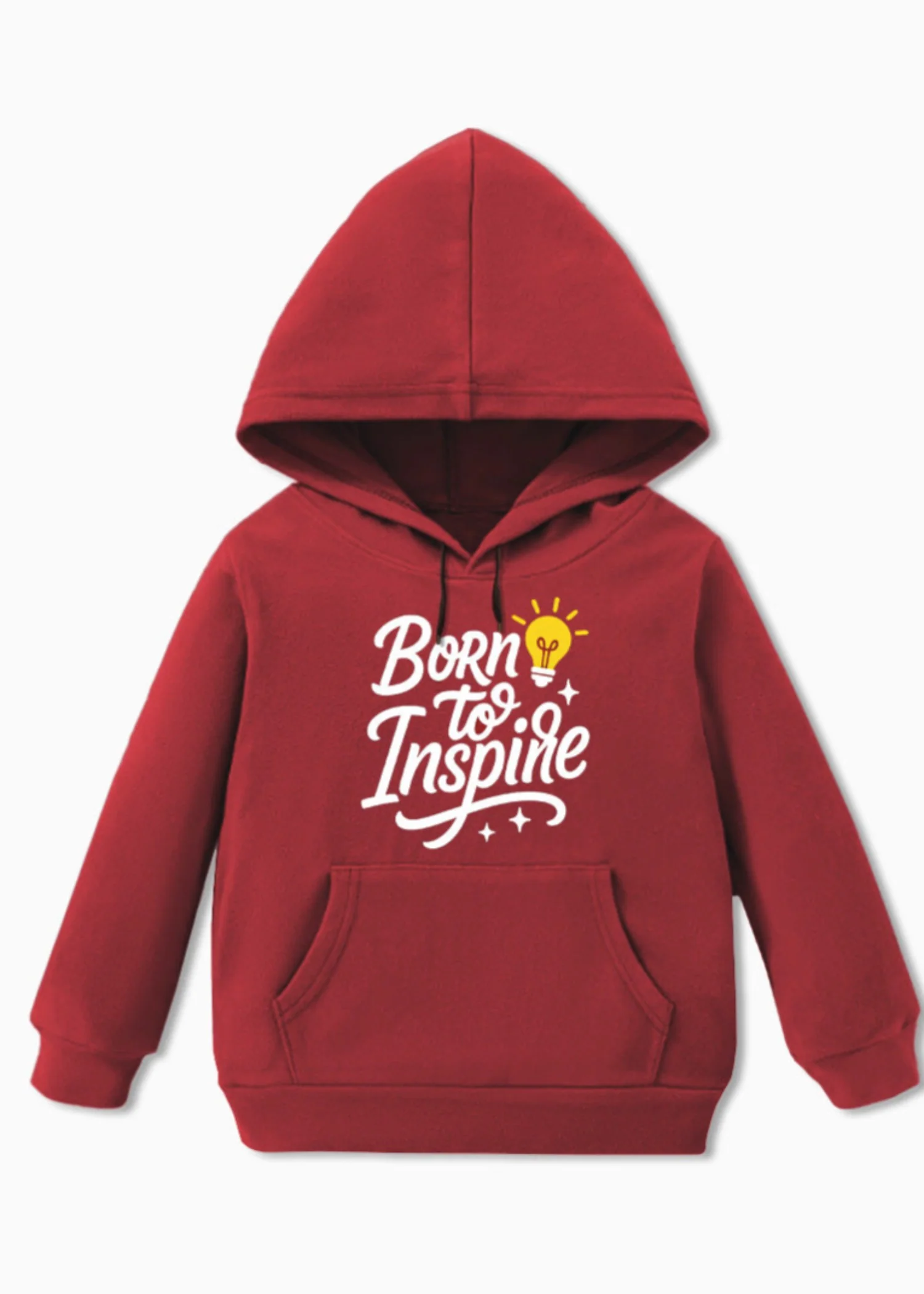 fleece Hoodie in Red