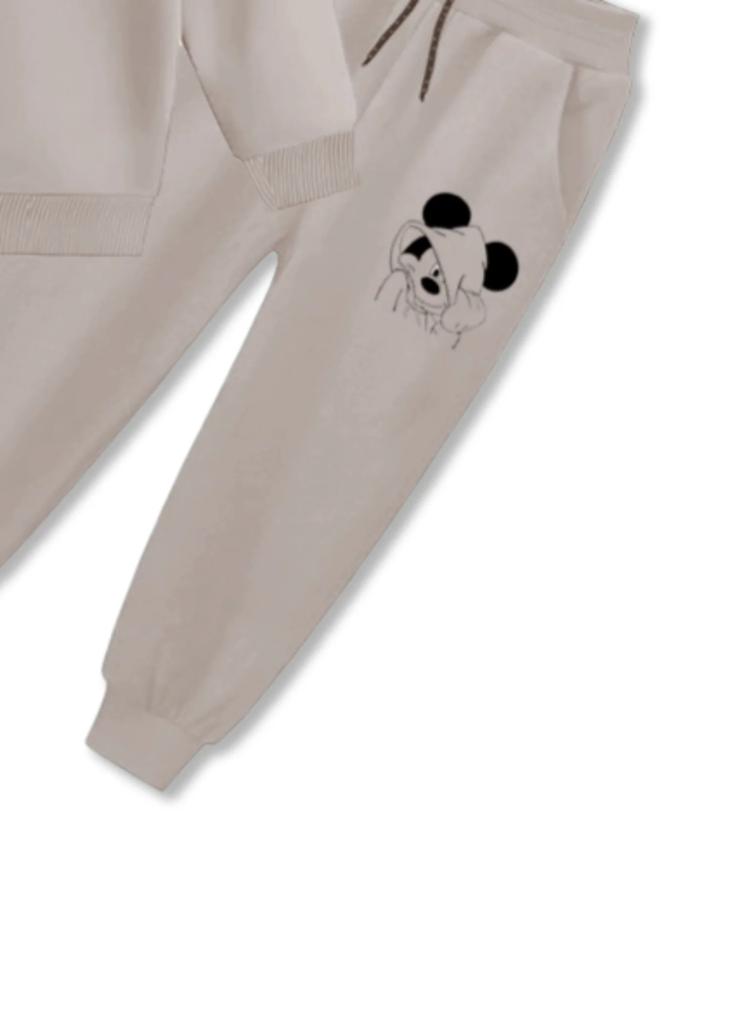 fleece Tracksuit in Eggshell - view 2