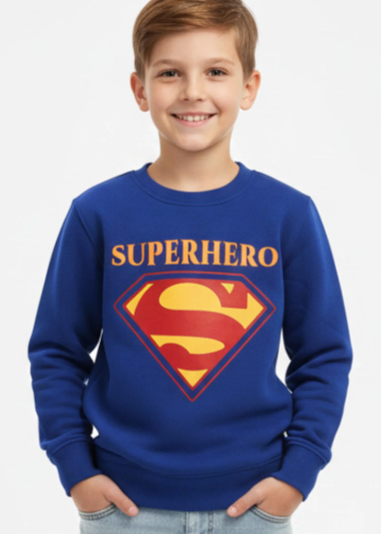 fleece Sweatshirt in Blue