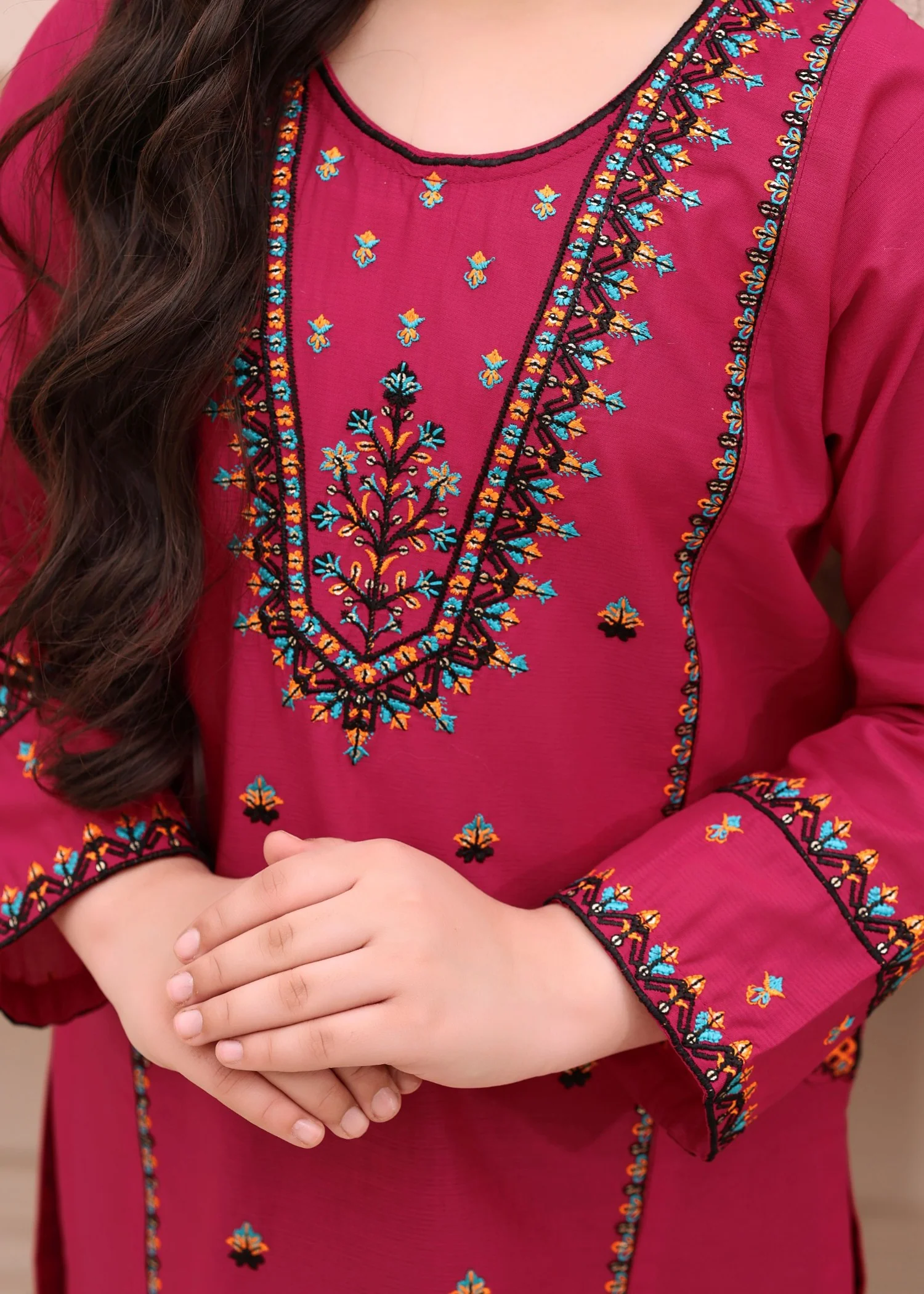 cotton Gharara in Pink - view 6