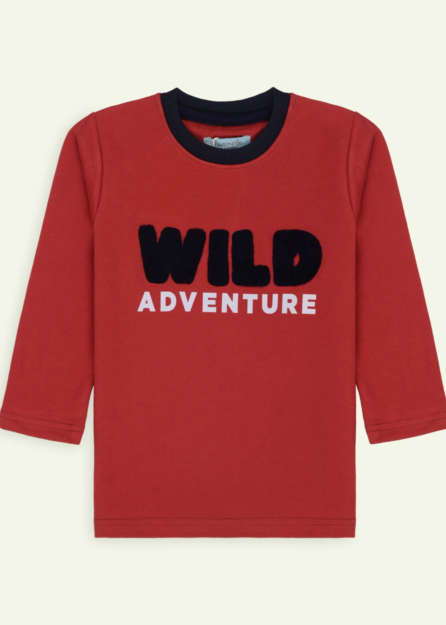 french terry T Shirt in Rust red