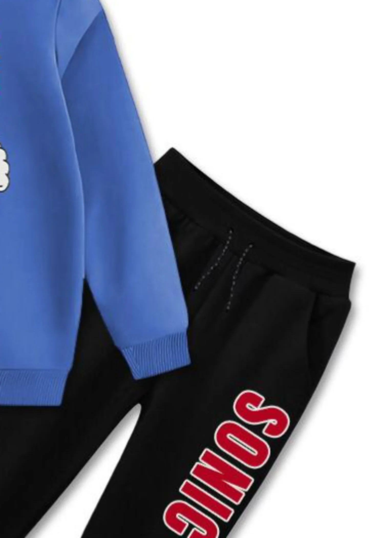 fleece Tracksuit in Royal blue, black - view 2
