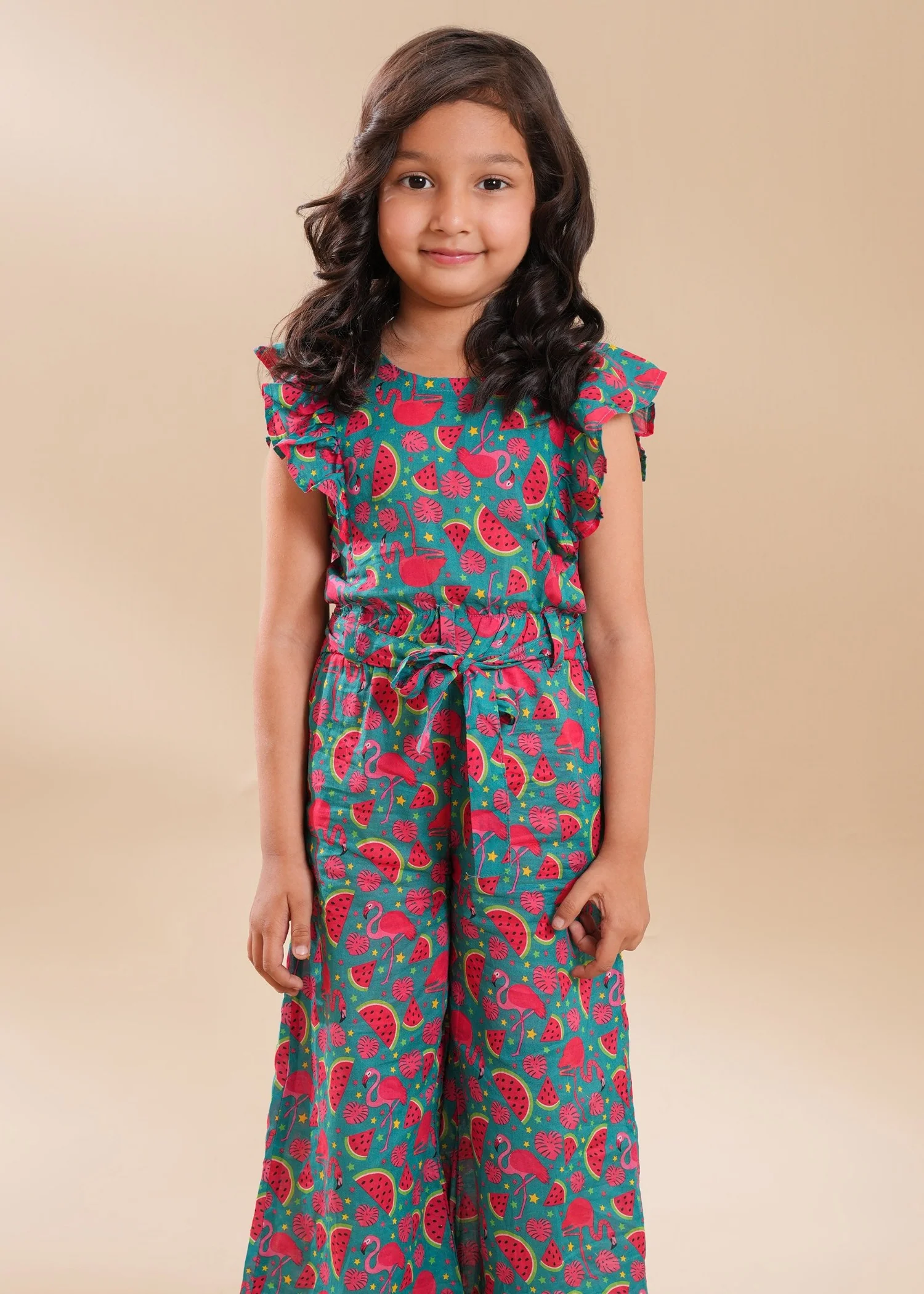 Jumpsuit in Hot pink, pastel green - view 2