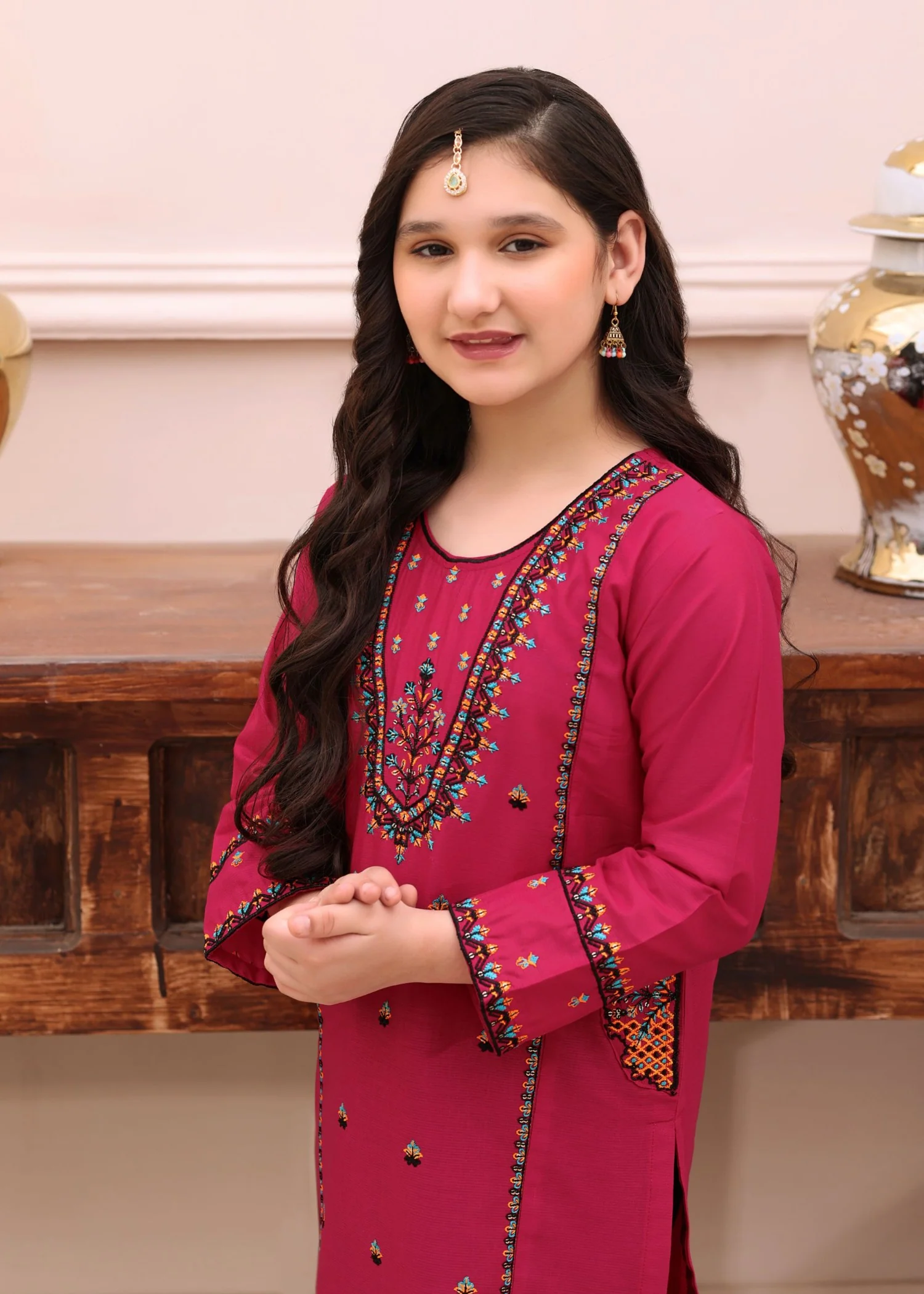 cotton Gharara in Pink - view 5